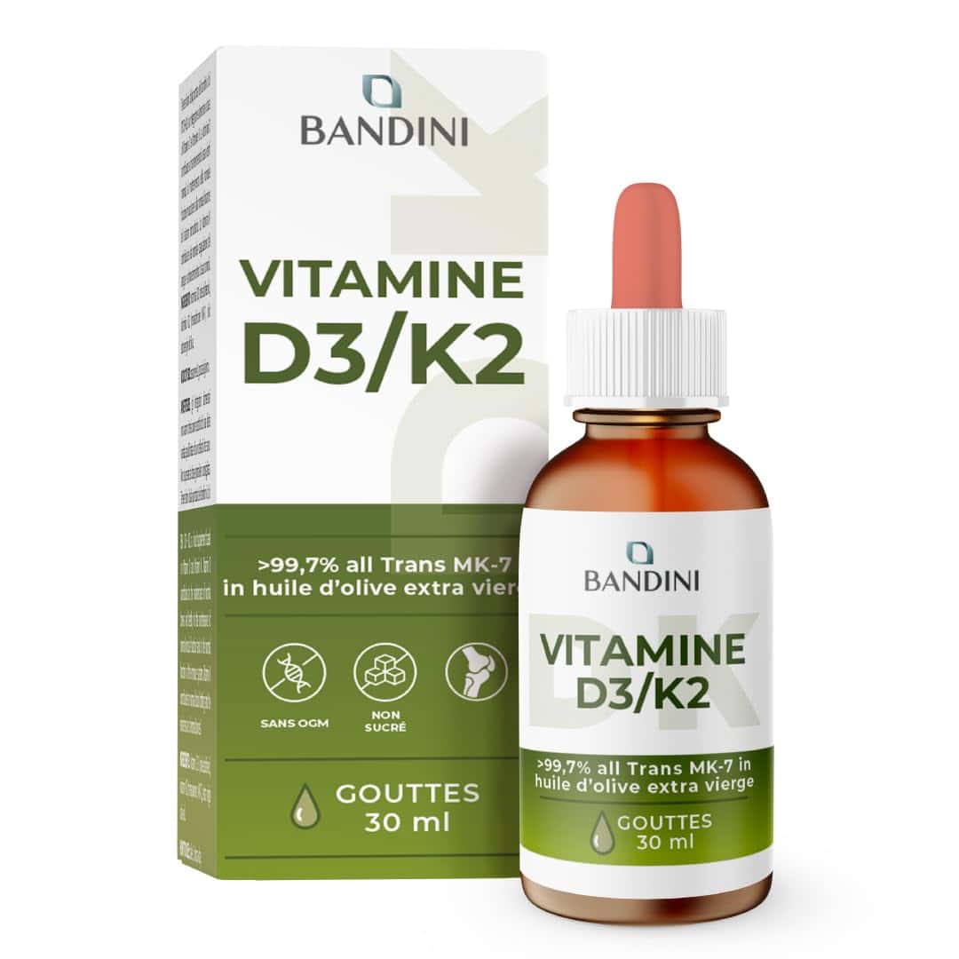 Bandini® Vitamine D3 K2 Gouttes 1000 UI à Forte Dose