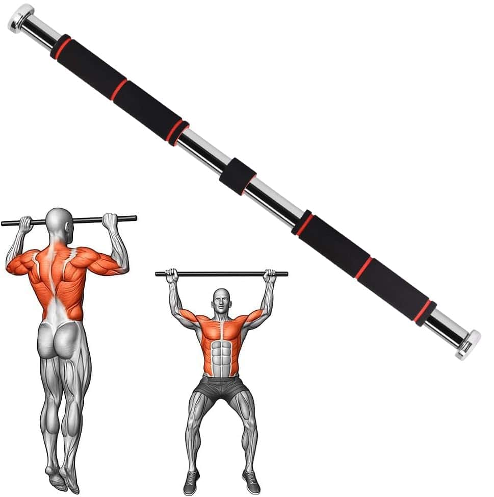 ALLINLIFE Barra de Dominadas para Puerta 80–130 cm