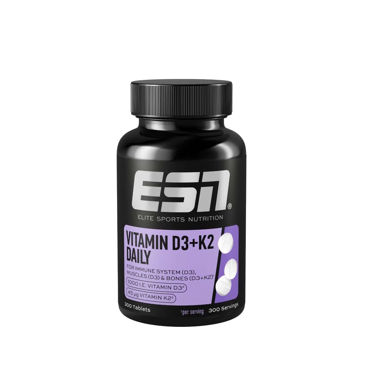 ESN Vitamin D3 + K2 Daily, 300 Tabletten