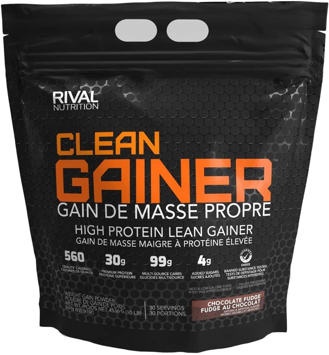 Rivalus Clean Gainer | High Protein Lean Mass Gainer Powder | 560 Calories, 30g