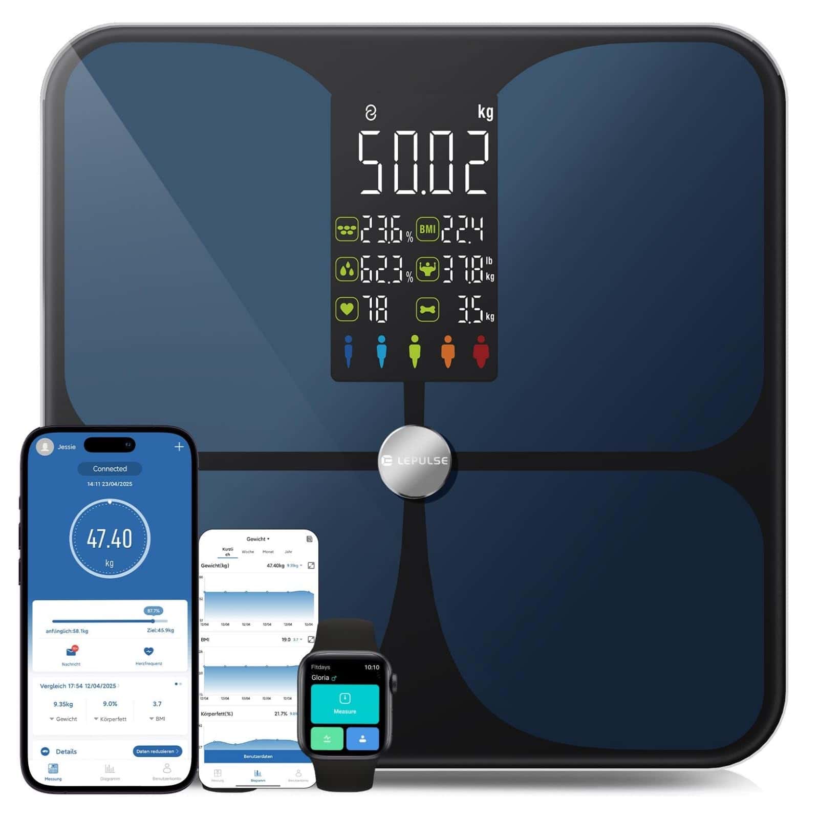 Bilancia Pesapersone Digitale con App Bluetooth