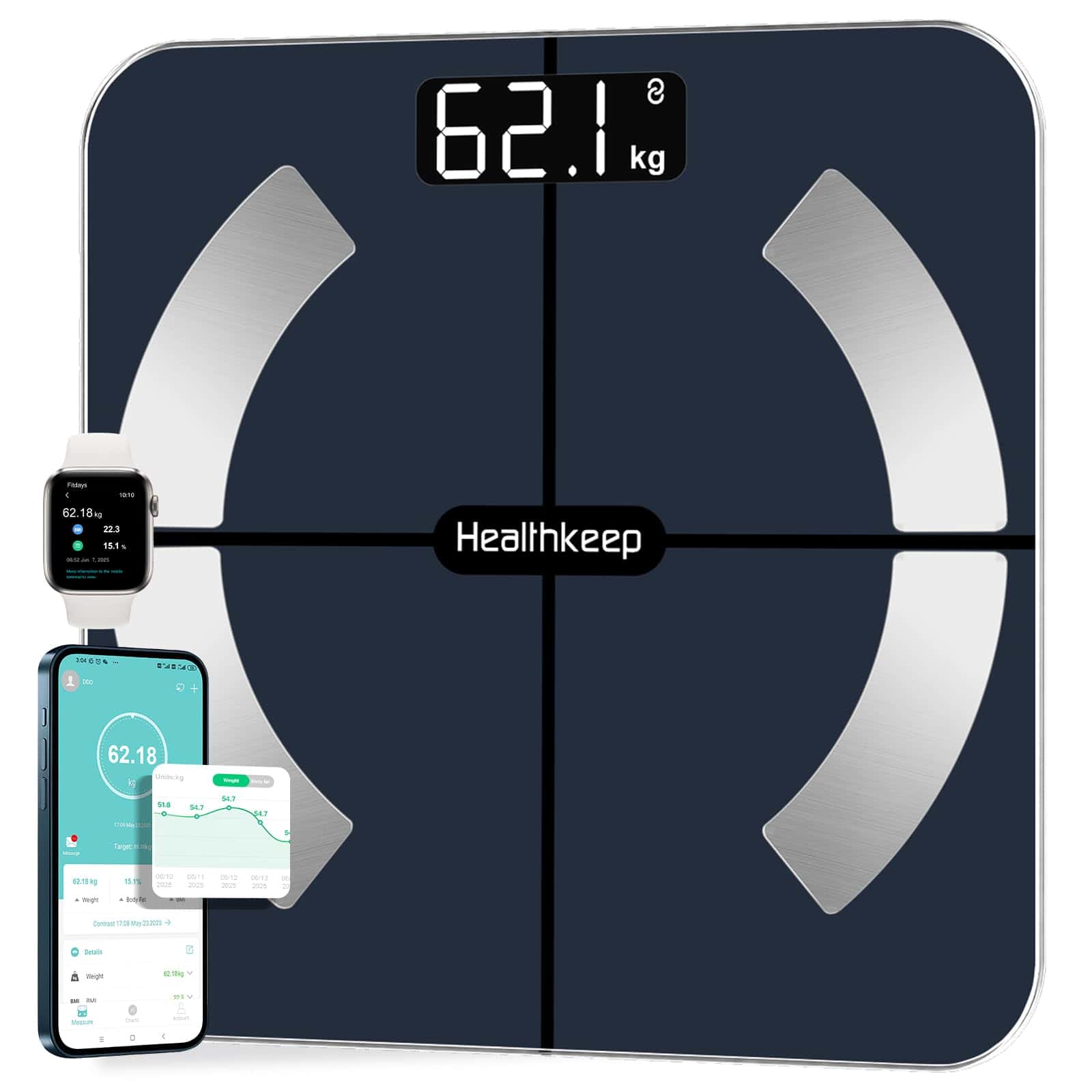 Bilancia Intelligente Impedenziometrica Bluetooth con App