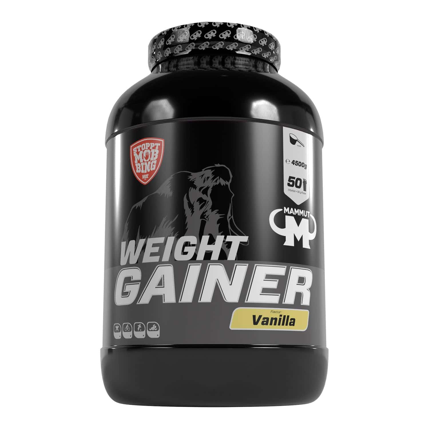 Mammut Nutrition Crash Weight Gainer Pulver Vanilla – 4,5 kg