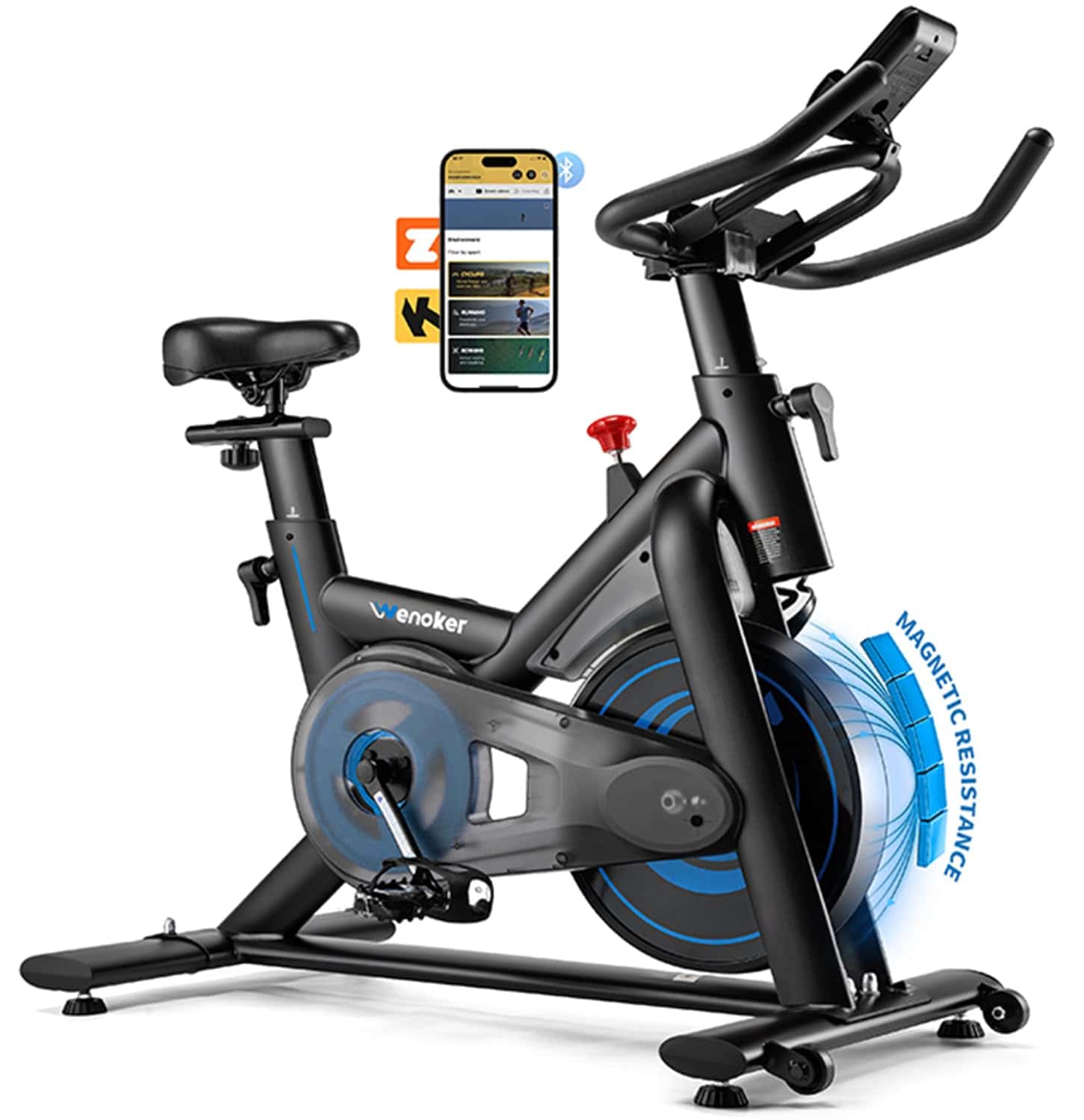 Wenoker Heimtrainer Fahrrad mit App