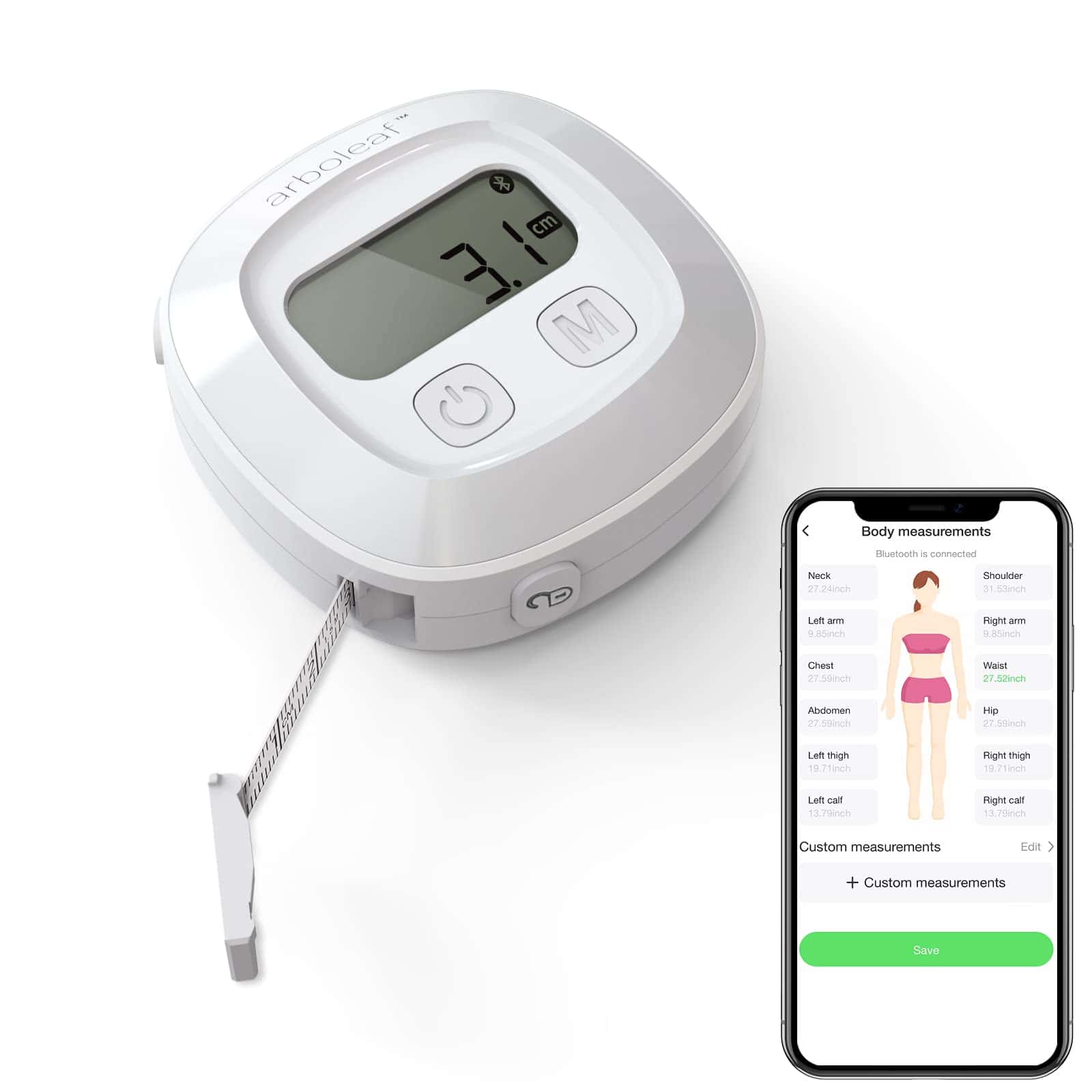 arboleaf Smart Körperumfangmaßband mit App