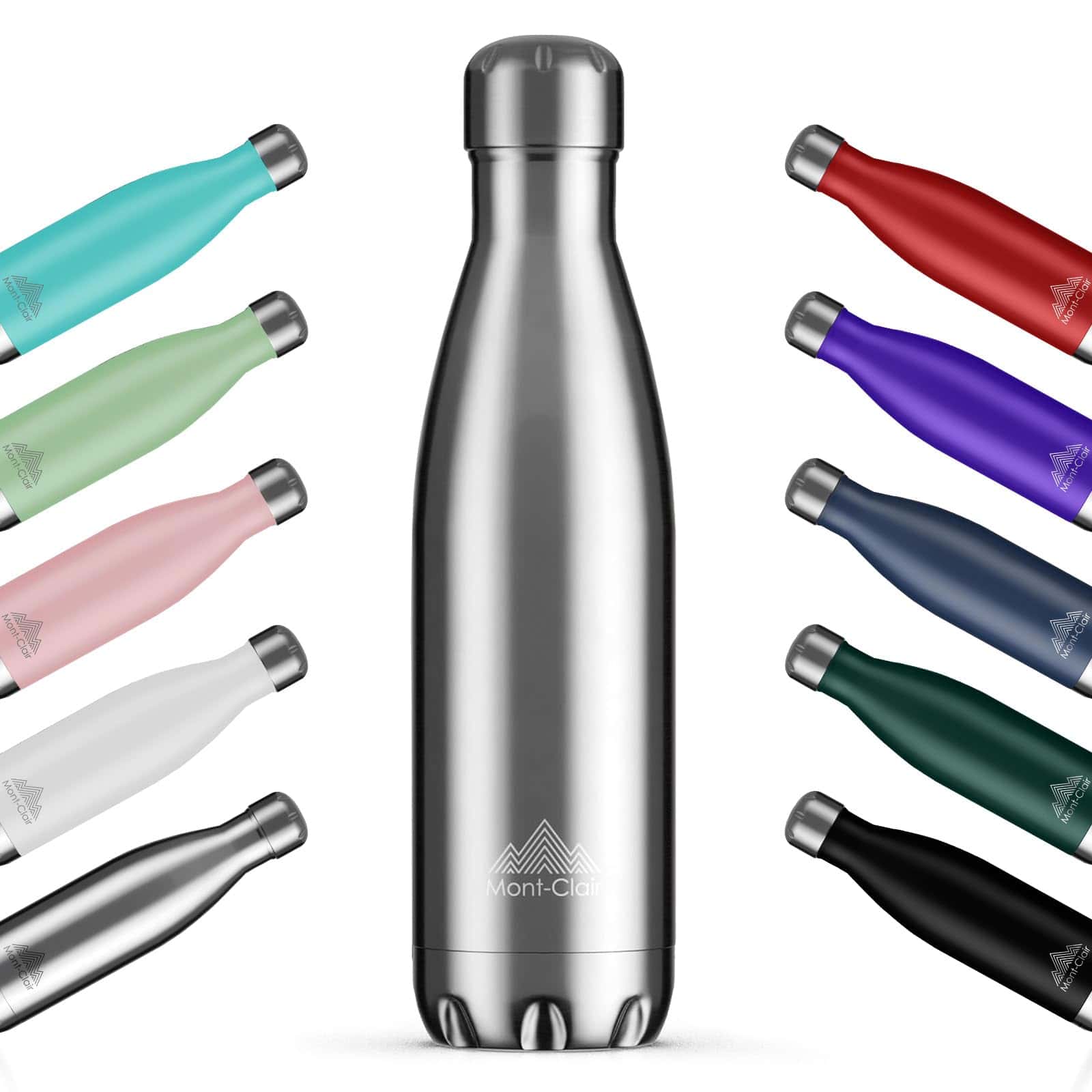 Mont-Clair H2O Gourde isotherme - Bouteille isotherme sans BPA - Gourde inox 500ML