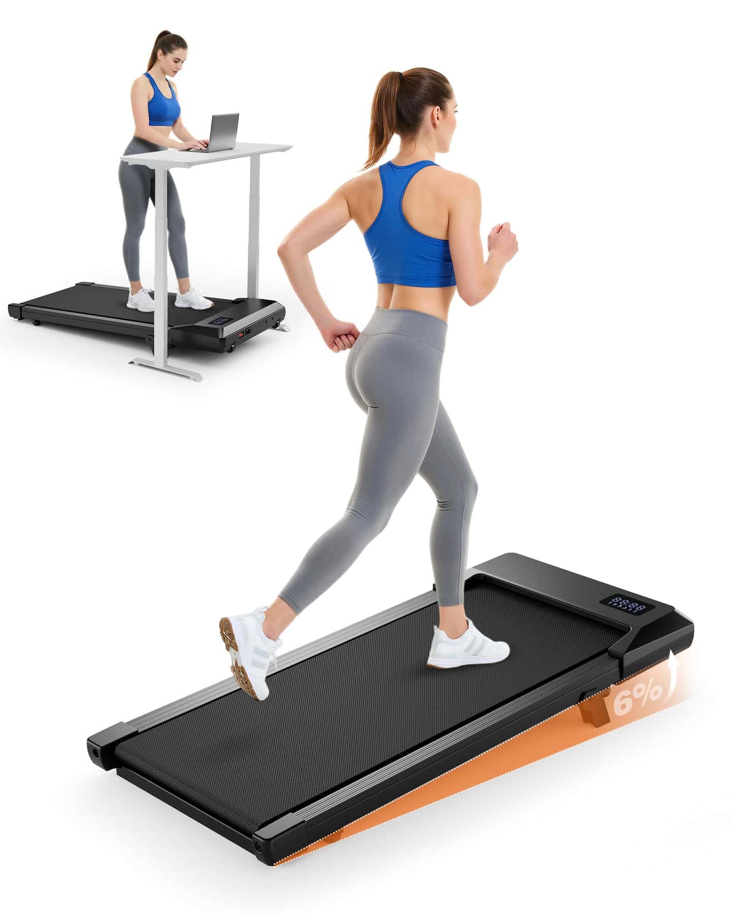 Superun Walking Pad mit Steigung max 159 KG