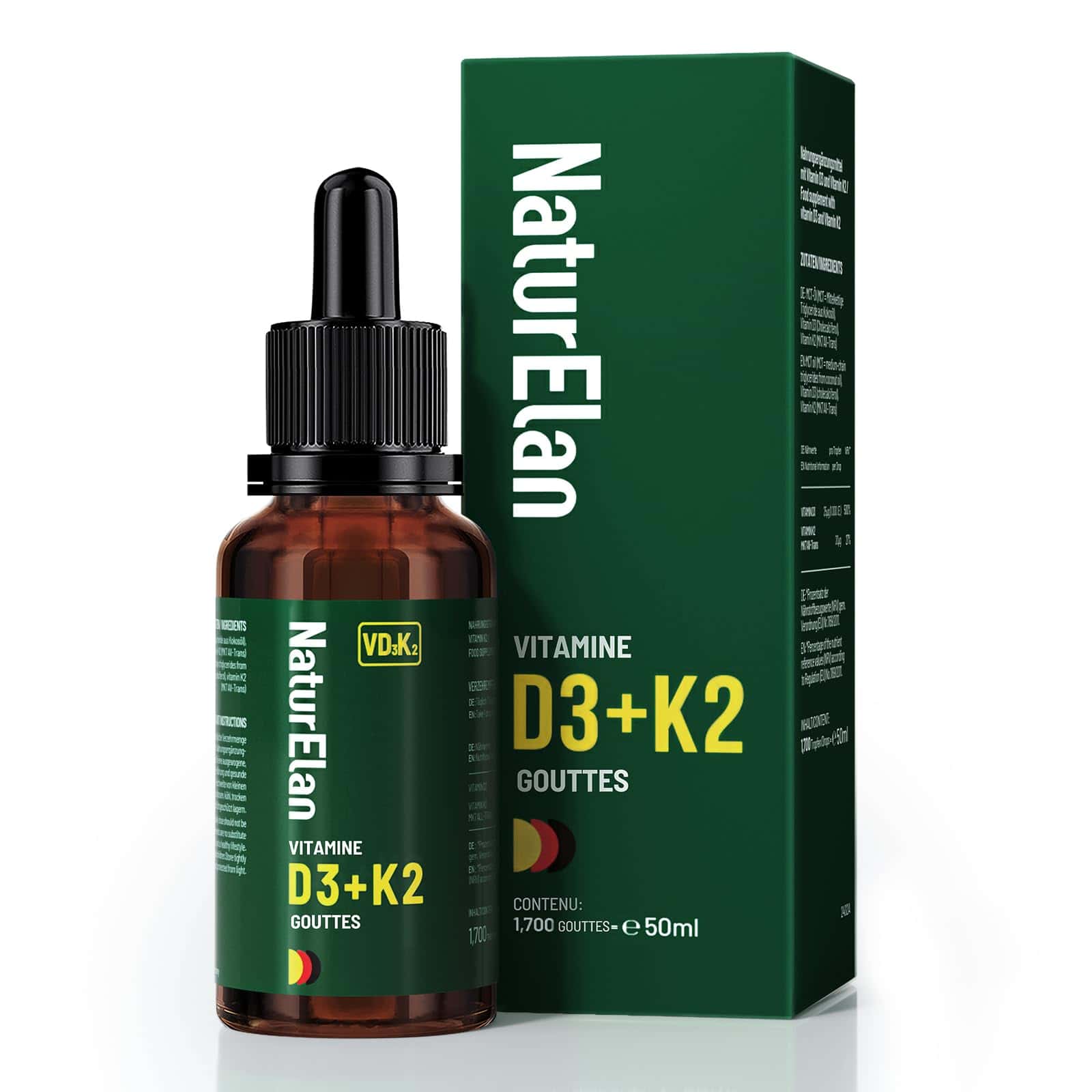 Vitamin D3 K2 hochdosiert Tropfen - 50ml