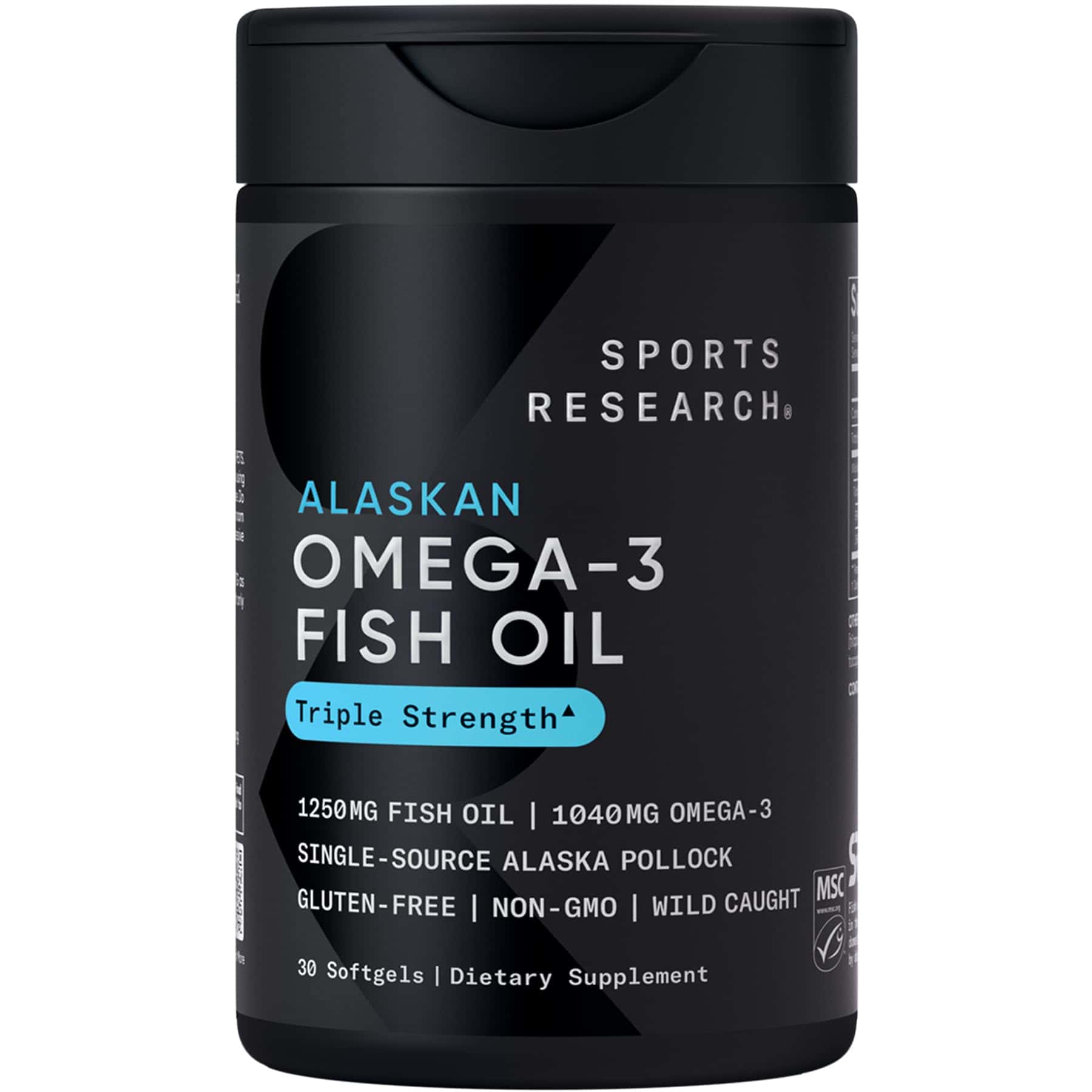 Sports Research Triple Strength Omega 3 Fish Oil 1250mg