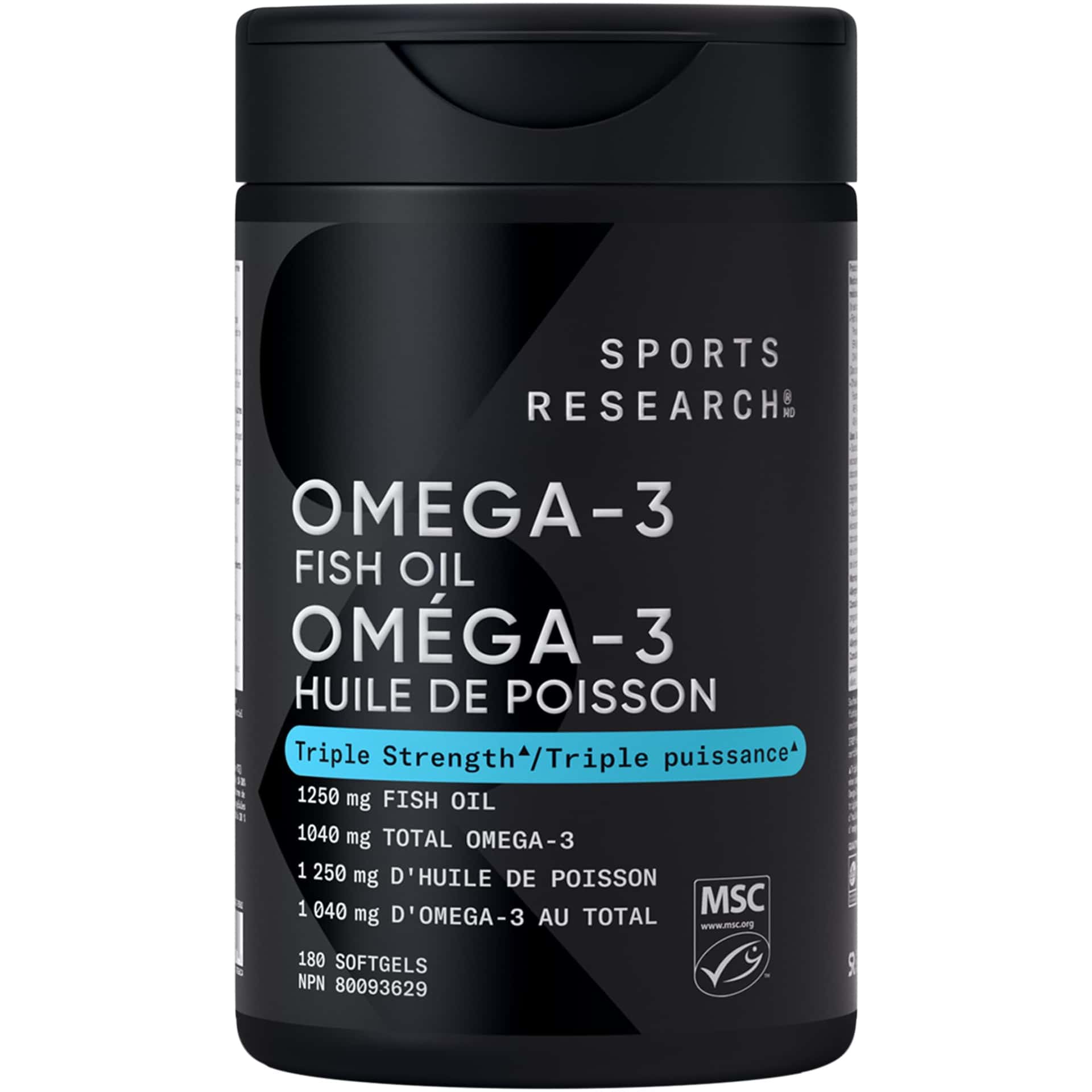 Sports Research® Triple Strength Omega 3 Fish Oil