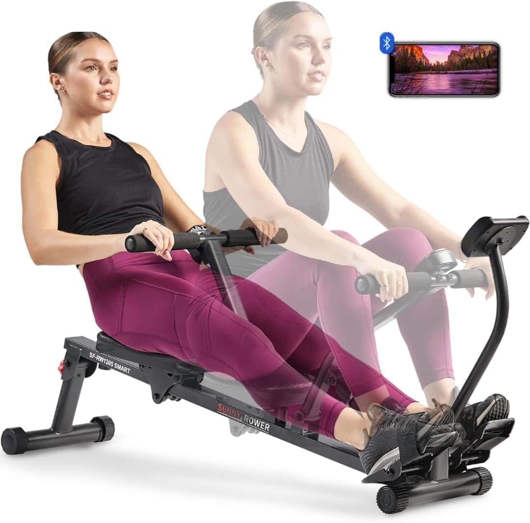 Sunny Health & Fitness Máquina de Remo Compacta y Ajustable