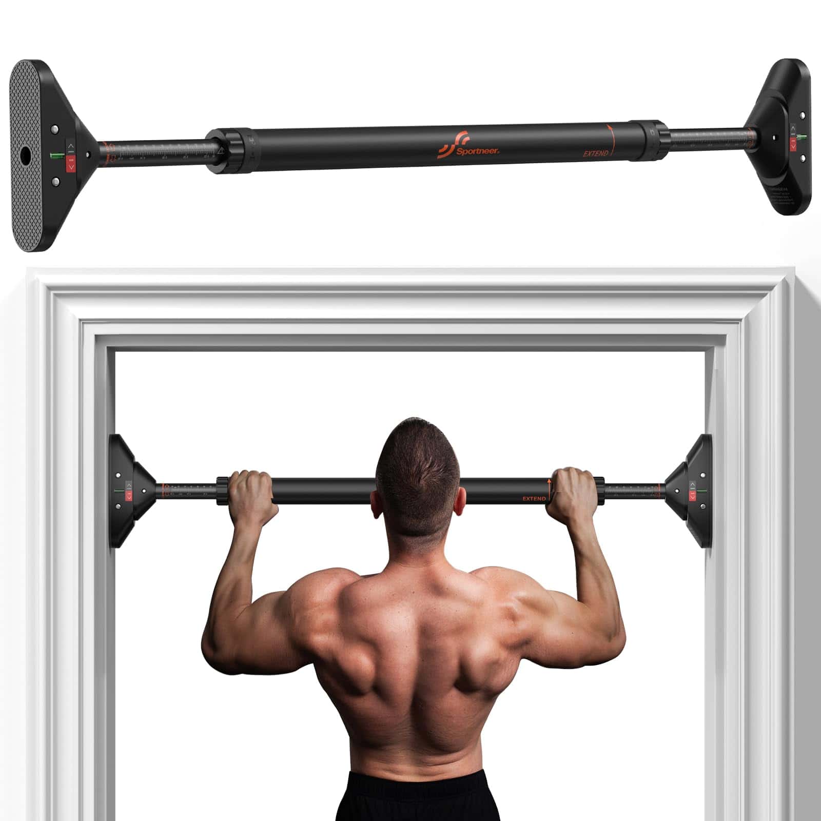Klimmzugstange Türrahmen, Sportneer Pull Up Bar Tragkraft bis 200 Kg
