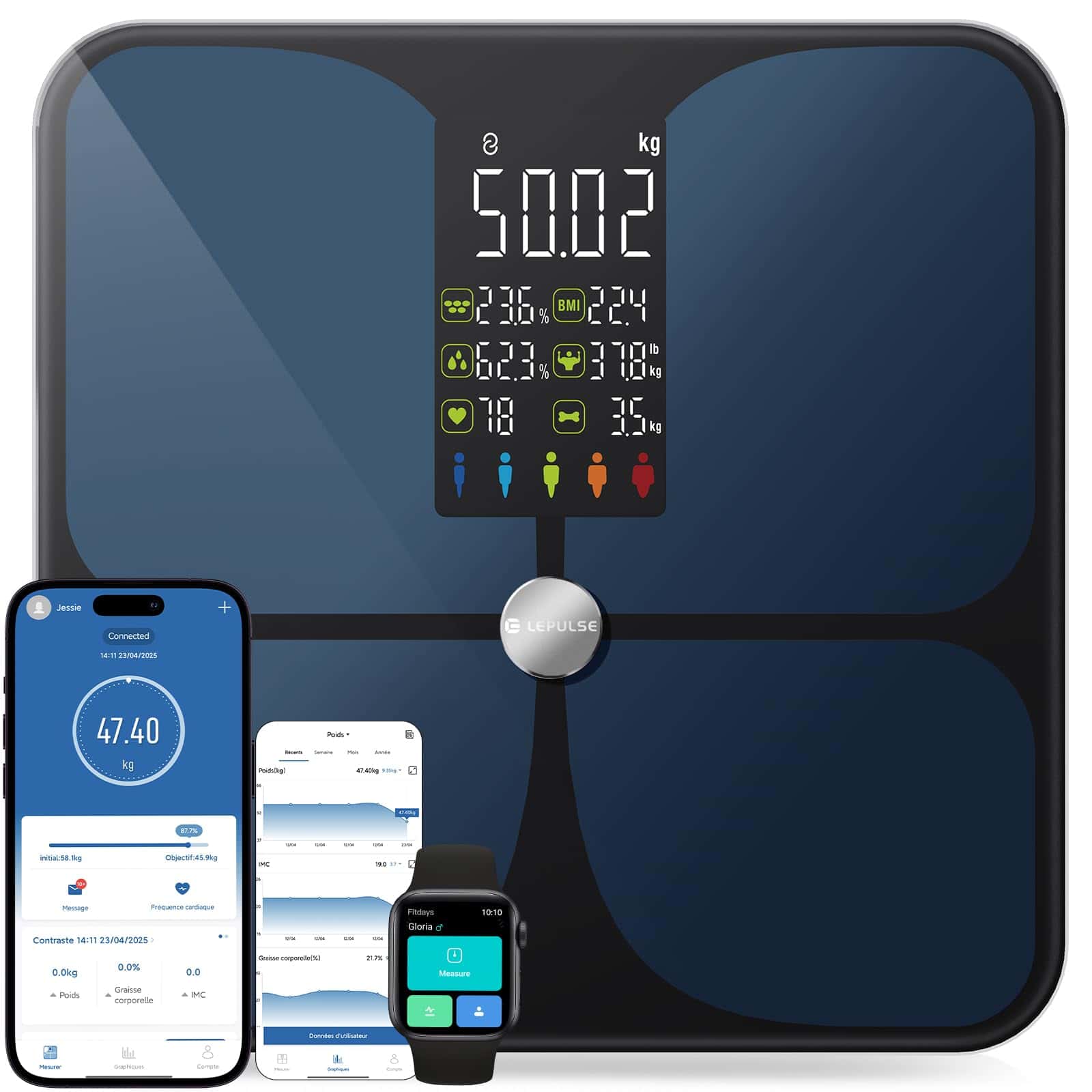 Bilancia Pesapersone Digitale con App Bluetooth