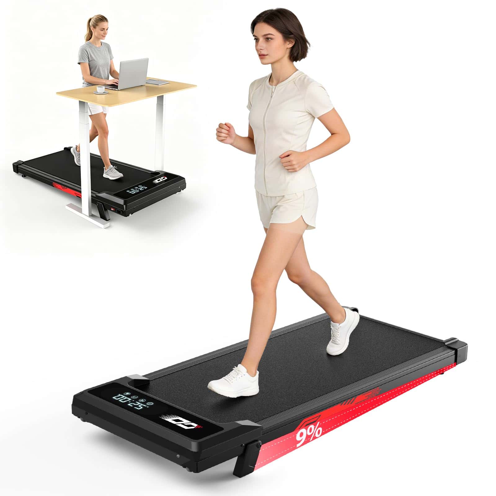 Laufband klappbar elektrisch mit 9 % Steigung
