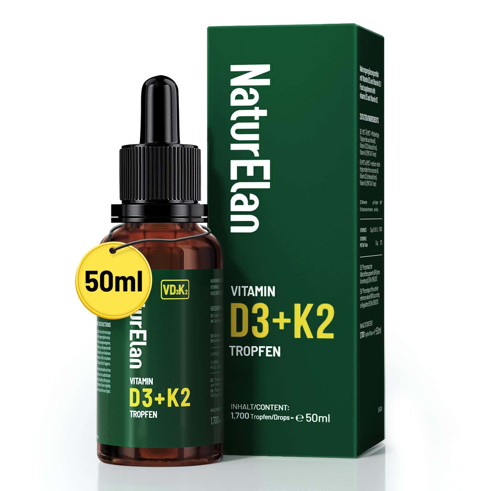 Vitamin D3 K2 hochdosiert Tropfen - 50ml