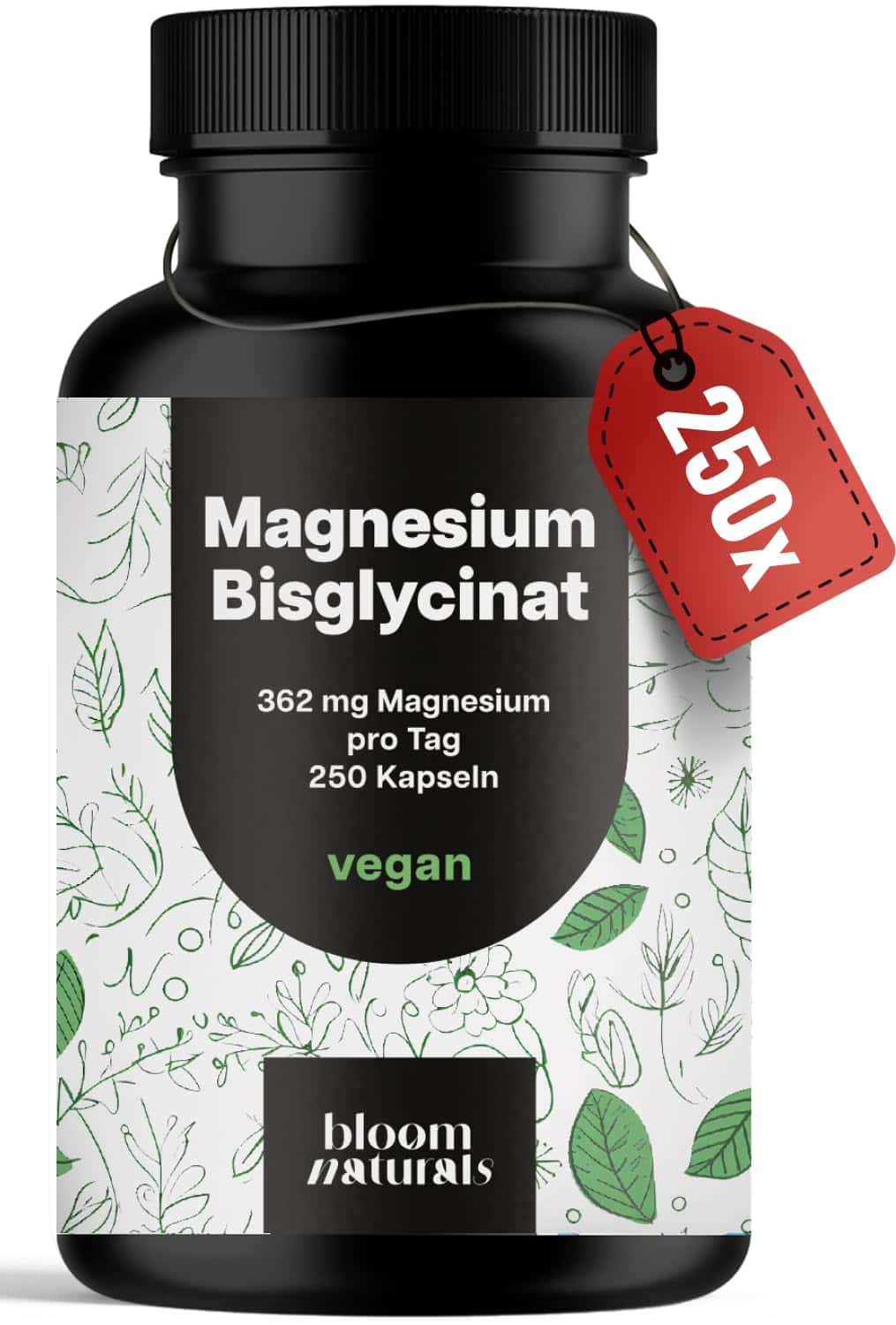 Magnesium Bisglycinat Hochdosiert - 250 Kapseln