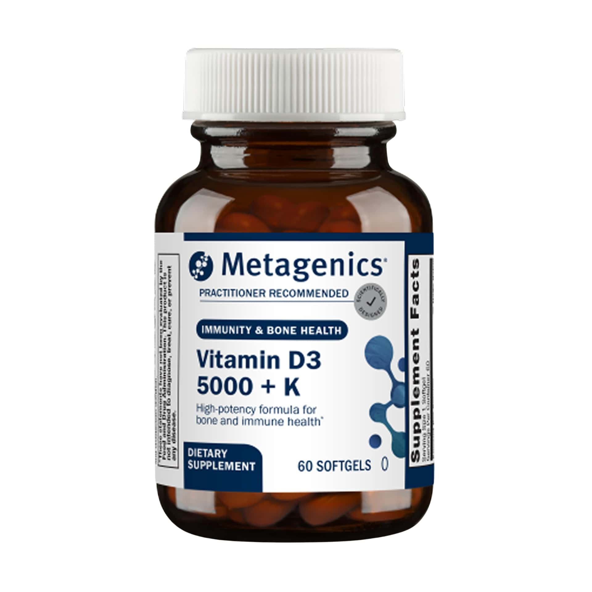 Metagenics Vitamin D3 and Vitamin K2 5,000 IU with MK-7