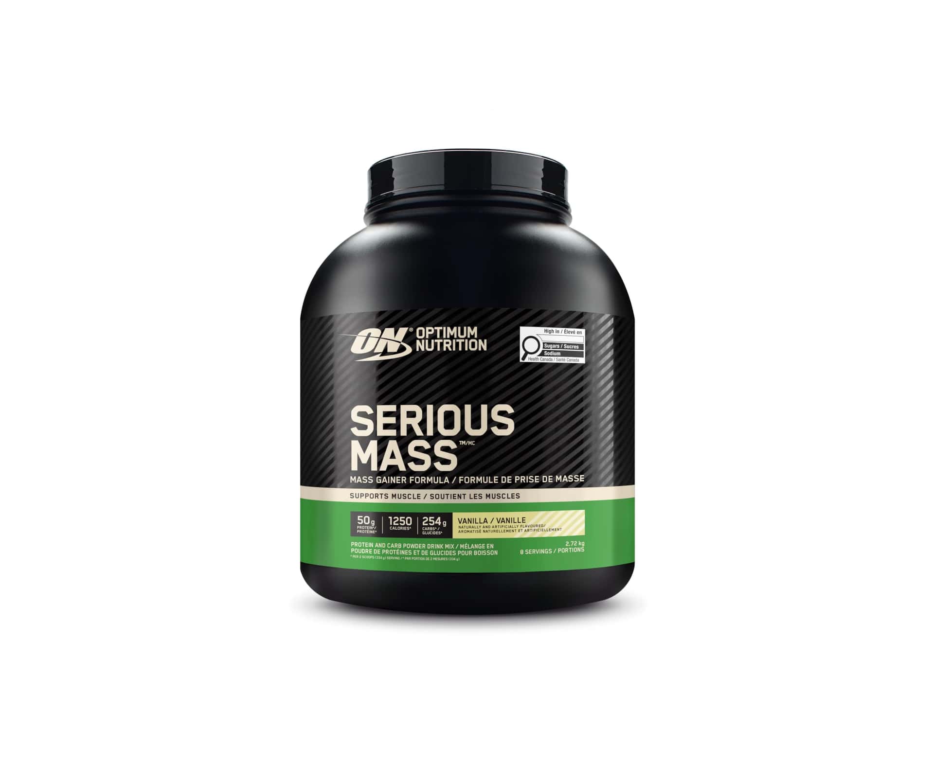 Optimum Nutrition Serious Mass Weight Gainer Pulver, Geschmack Vanille, 2.73kg