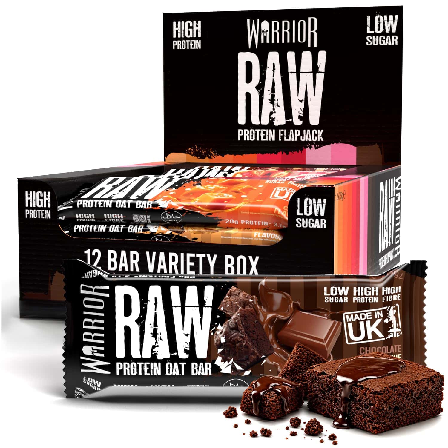 Warrior RAW Protein Bars 12 x 75g