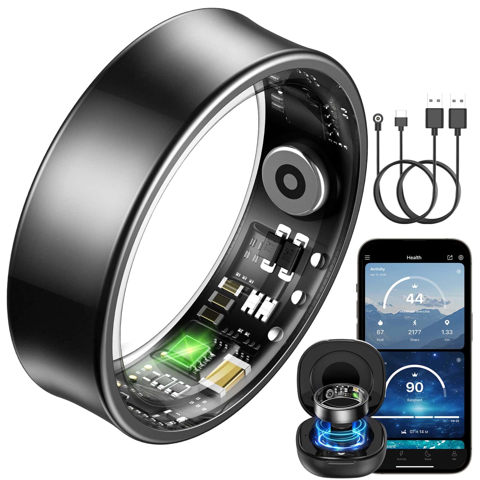 BANLVS Smart Ring für Herren Damen