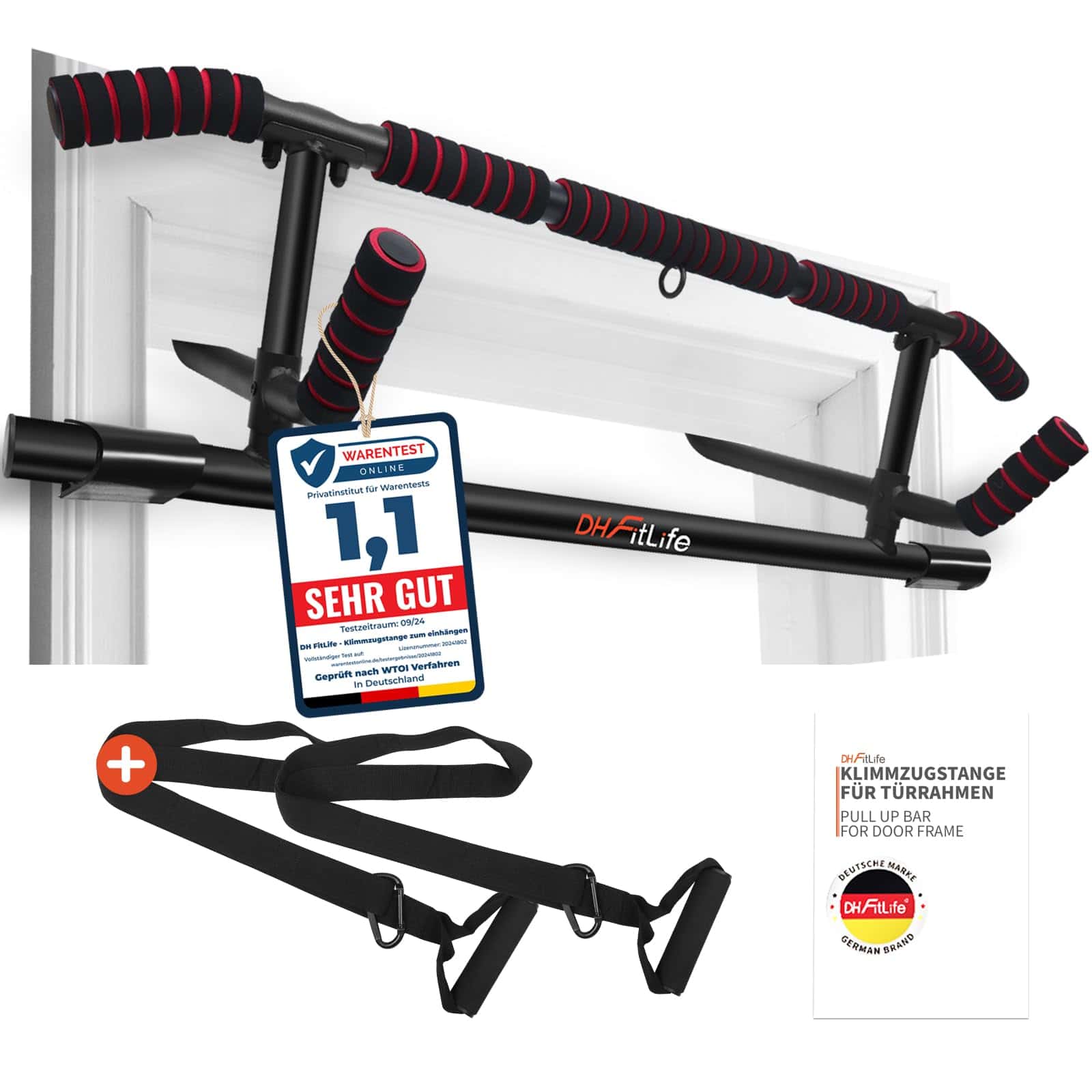 DH FitLife Klimmzugstange Türrahmen ohne Schrauben