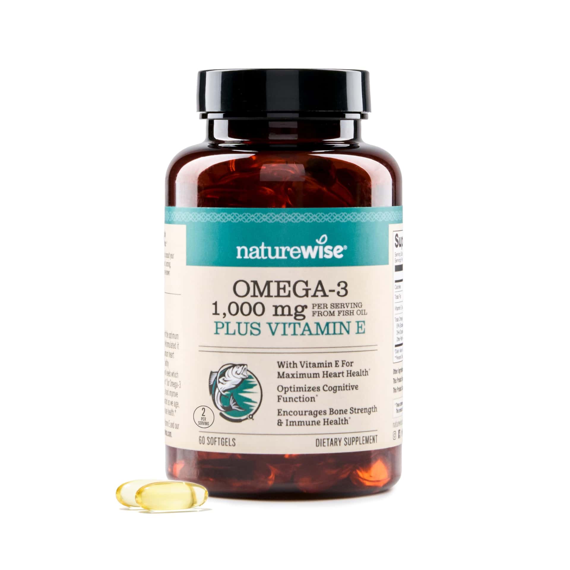 NatureWise Extra-Strength Omega 3 Fish Oil Supplement