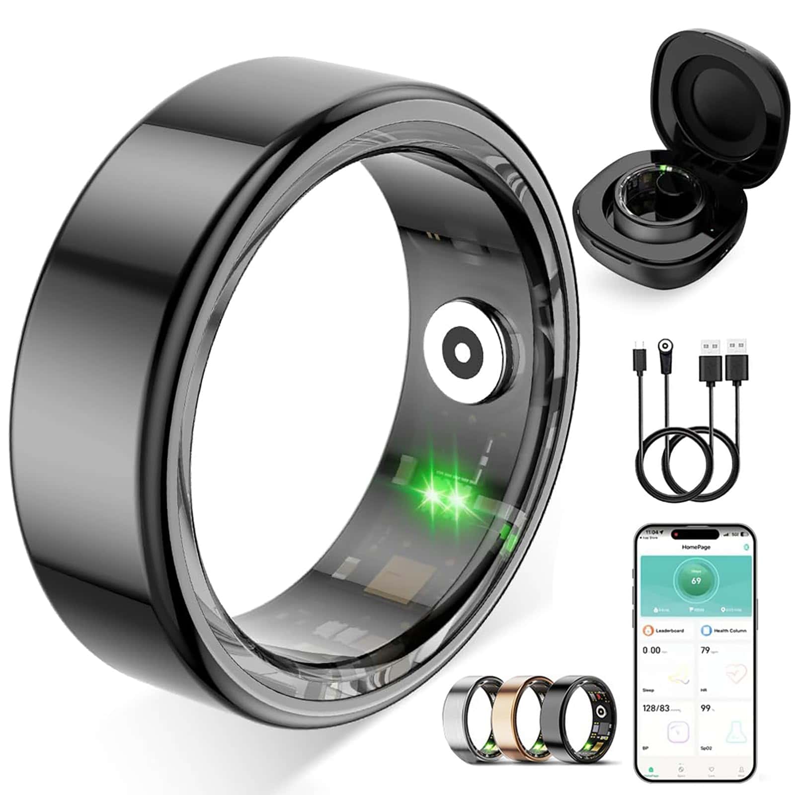 ZBNMY Smart Ring für Damen Herren