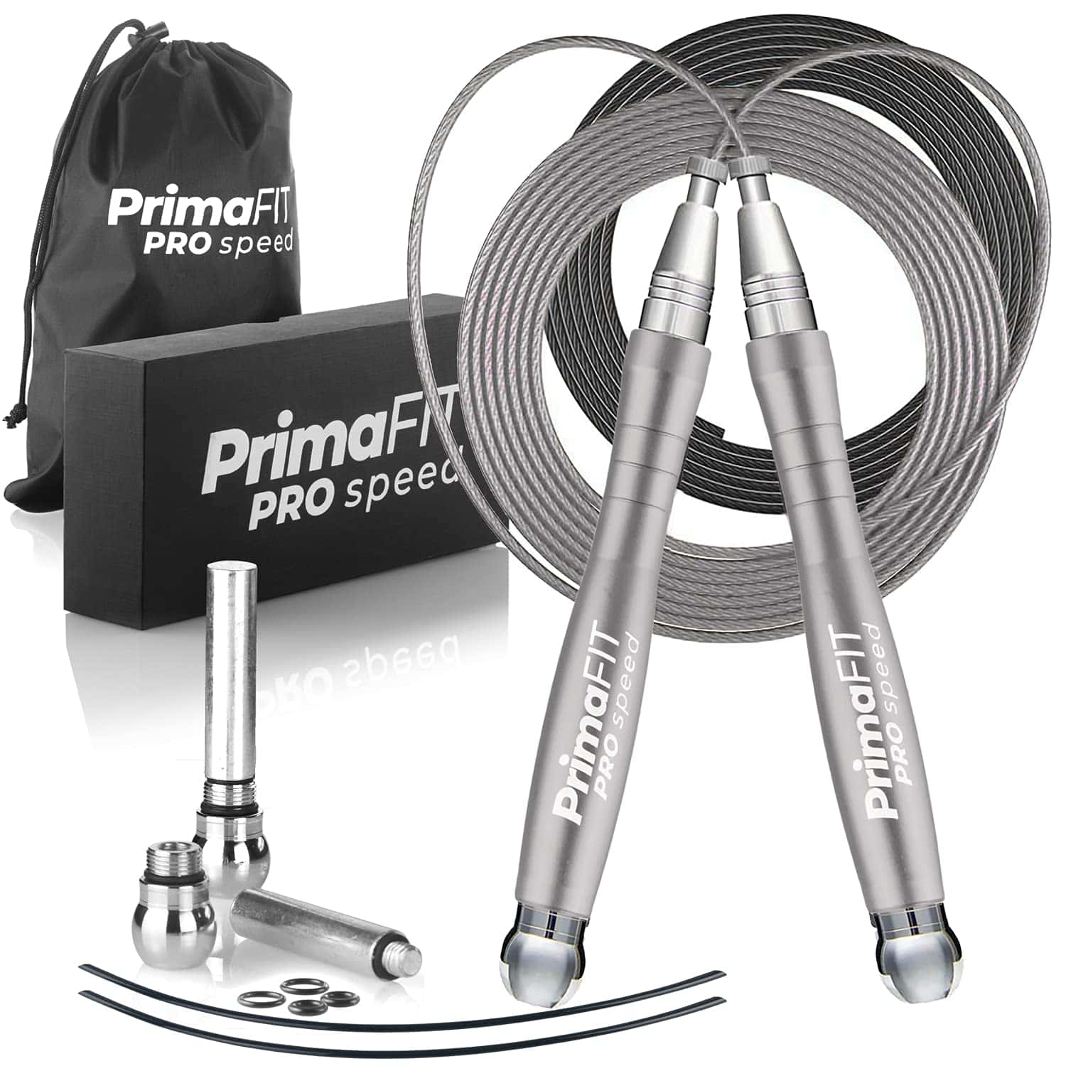 PrimaFIT Springseil Erwachsene Fitness Pro Speed Jump Rope