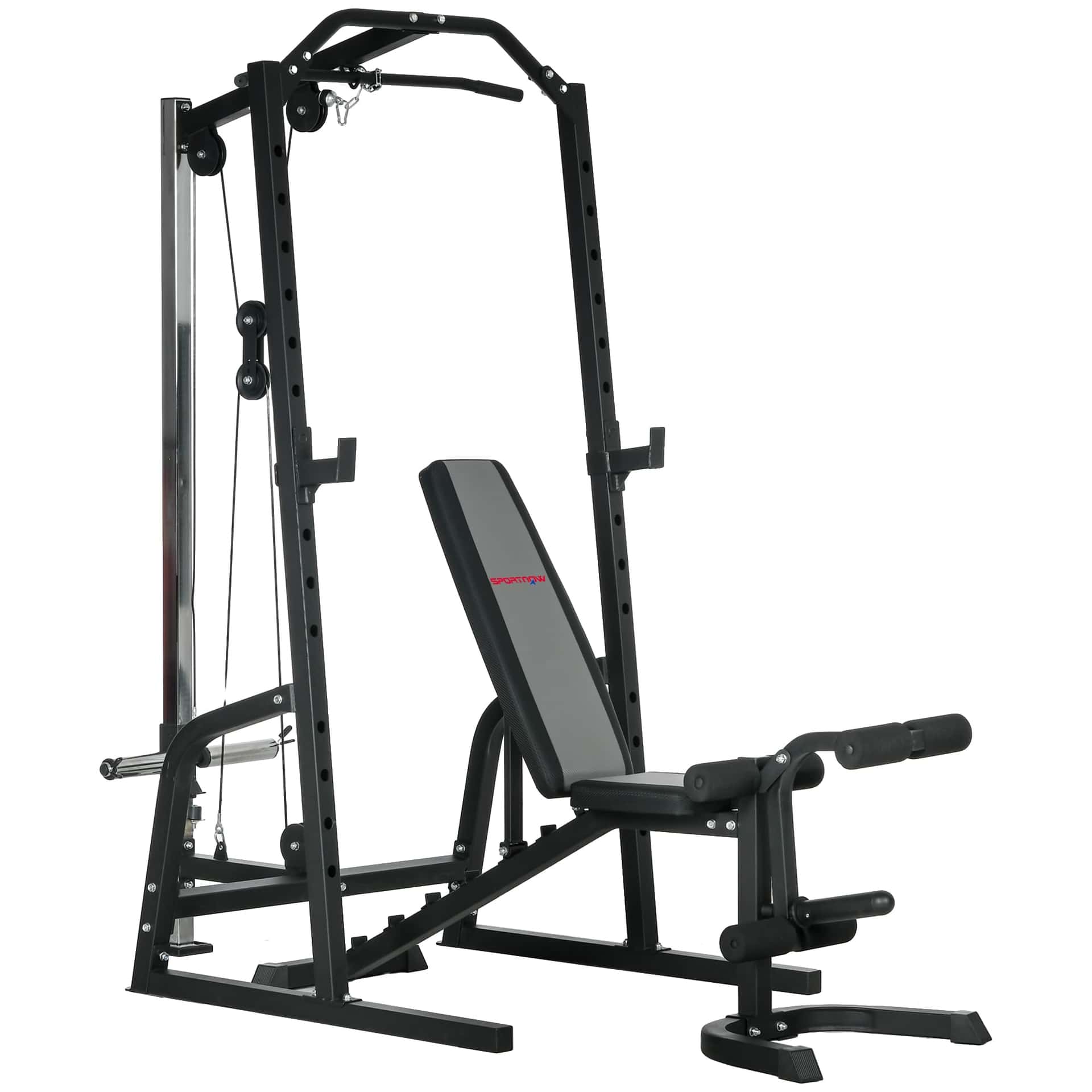 SPORTNOW Stazione Fitness Multifunzione con Panca per
