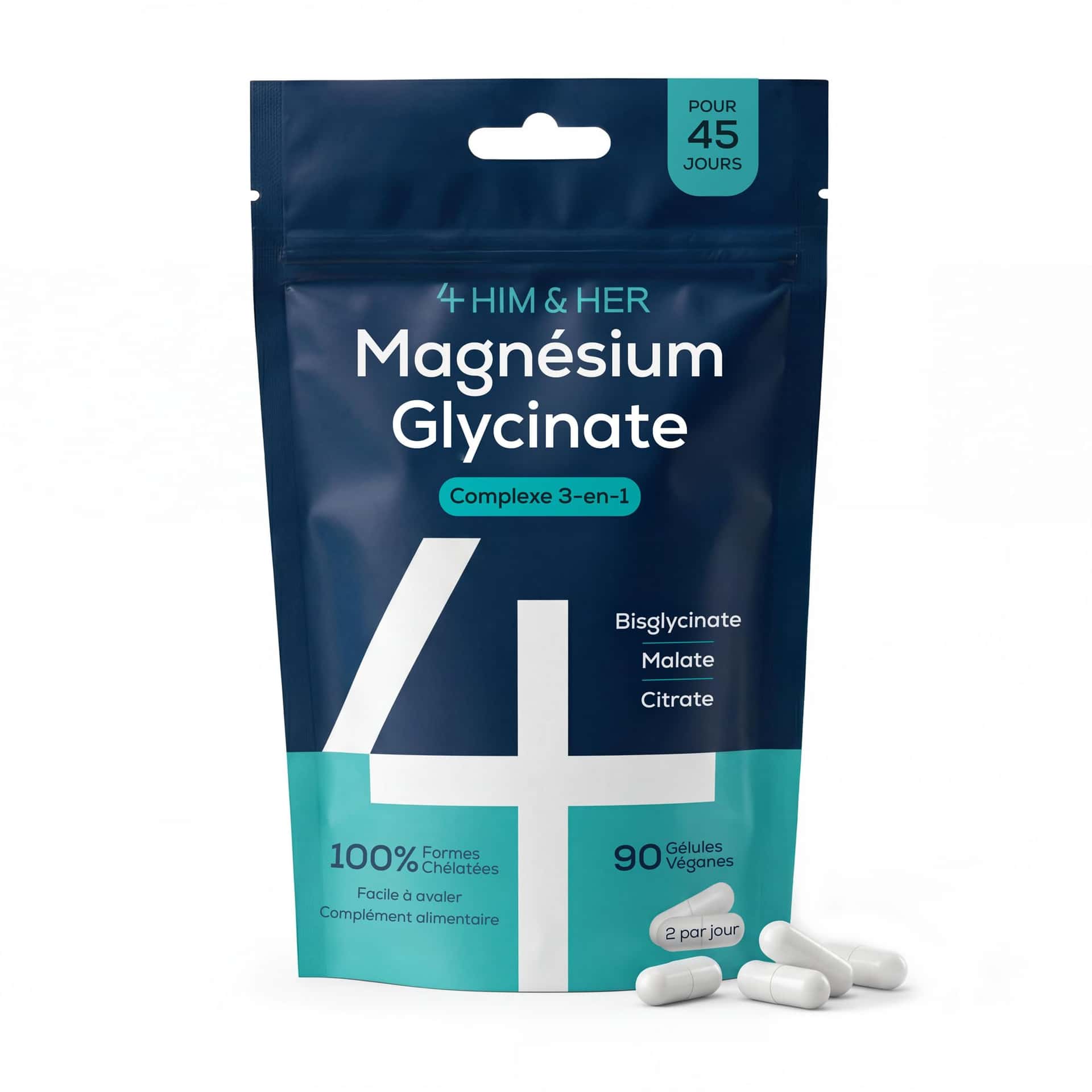 Magnesium Bisglycinate Complexe 3-en-1 G