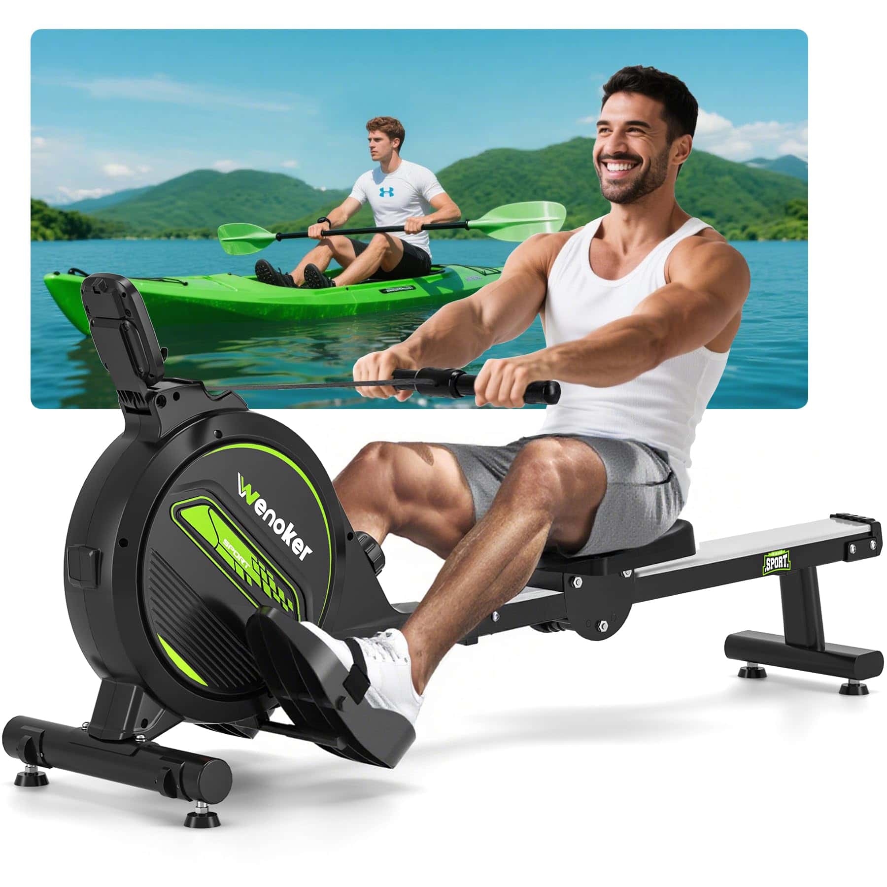 WENOKER Magnetisches Rudergerät für Zuhause: <30dB Leises
