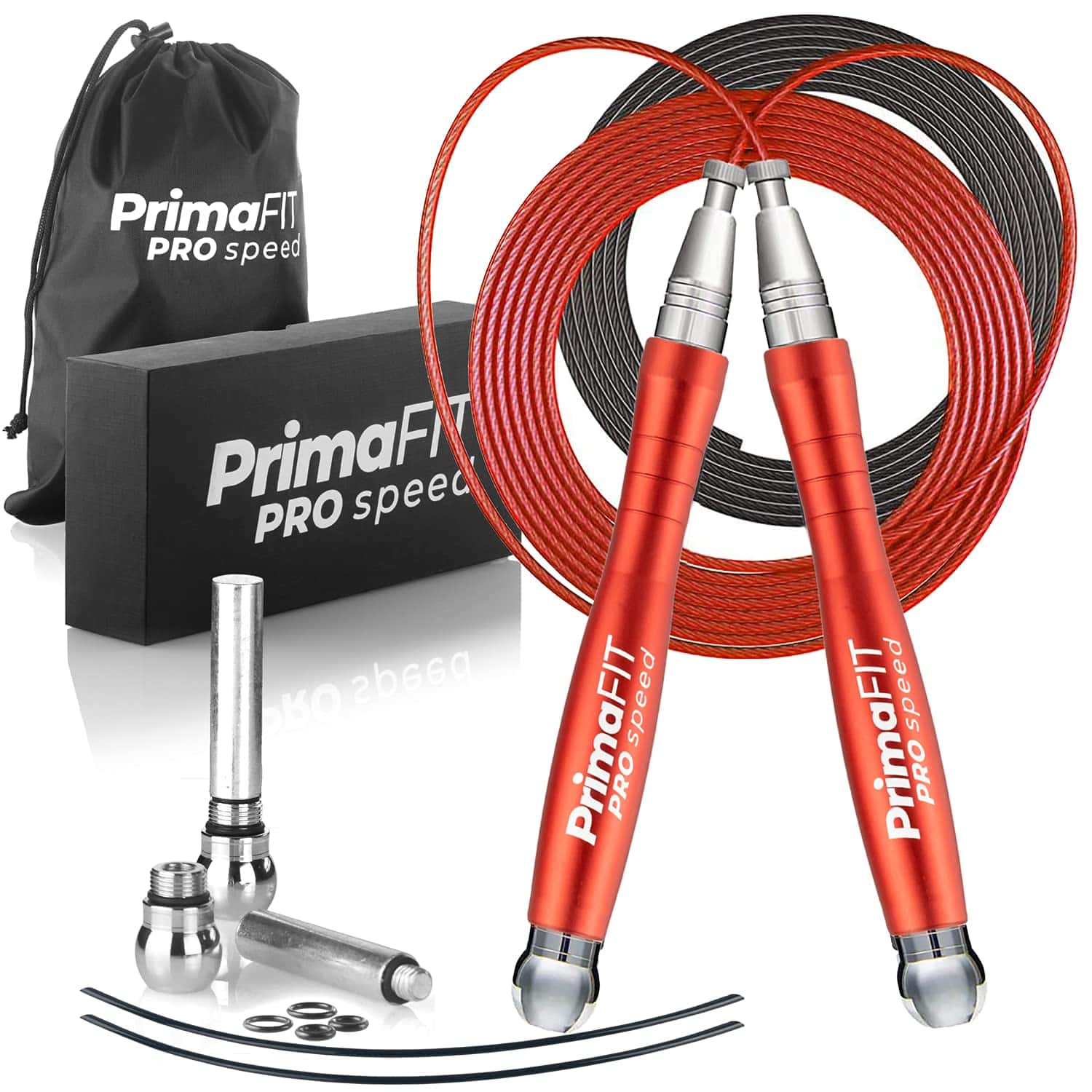 PrimaFIT Springseil Erwachsene Fitness Pro Speed Jump Rope