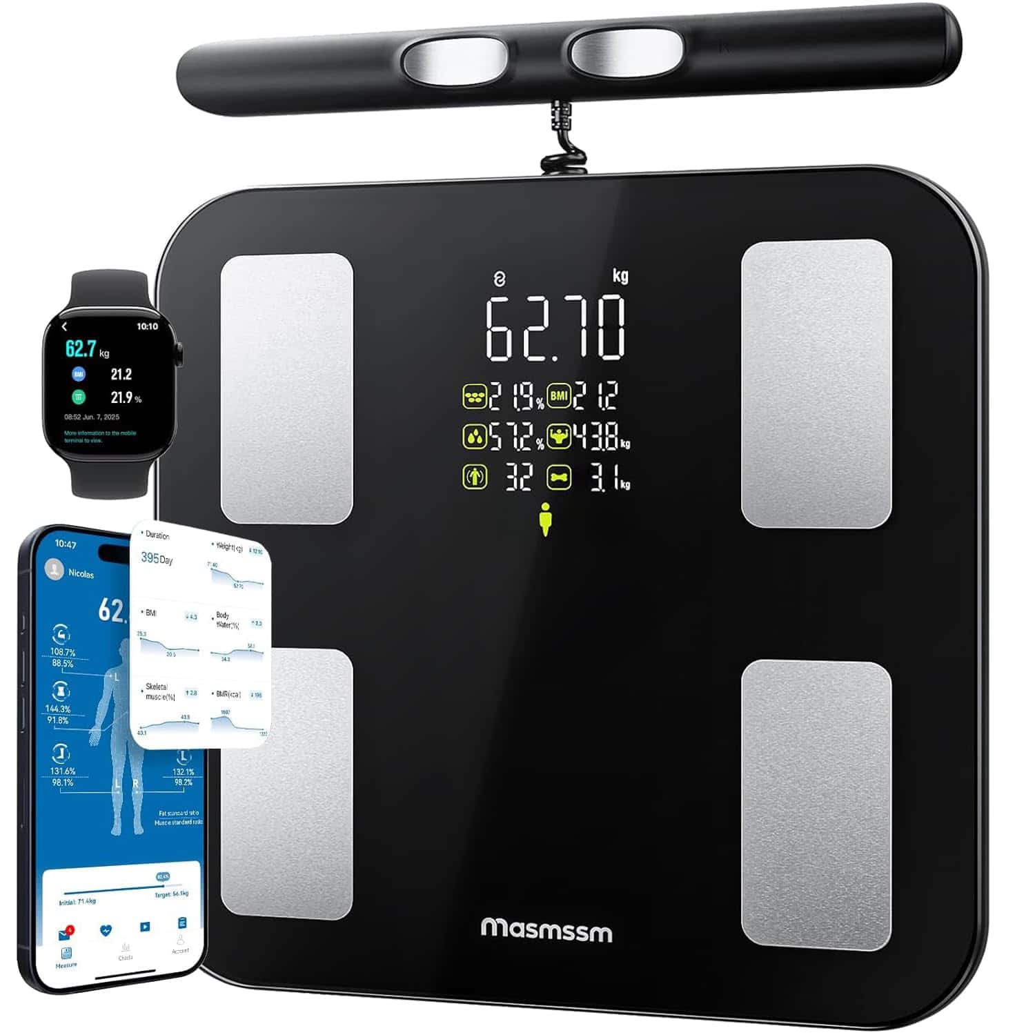 Personenwaage Körperfettwaage Smart Waage Personen Digitale