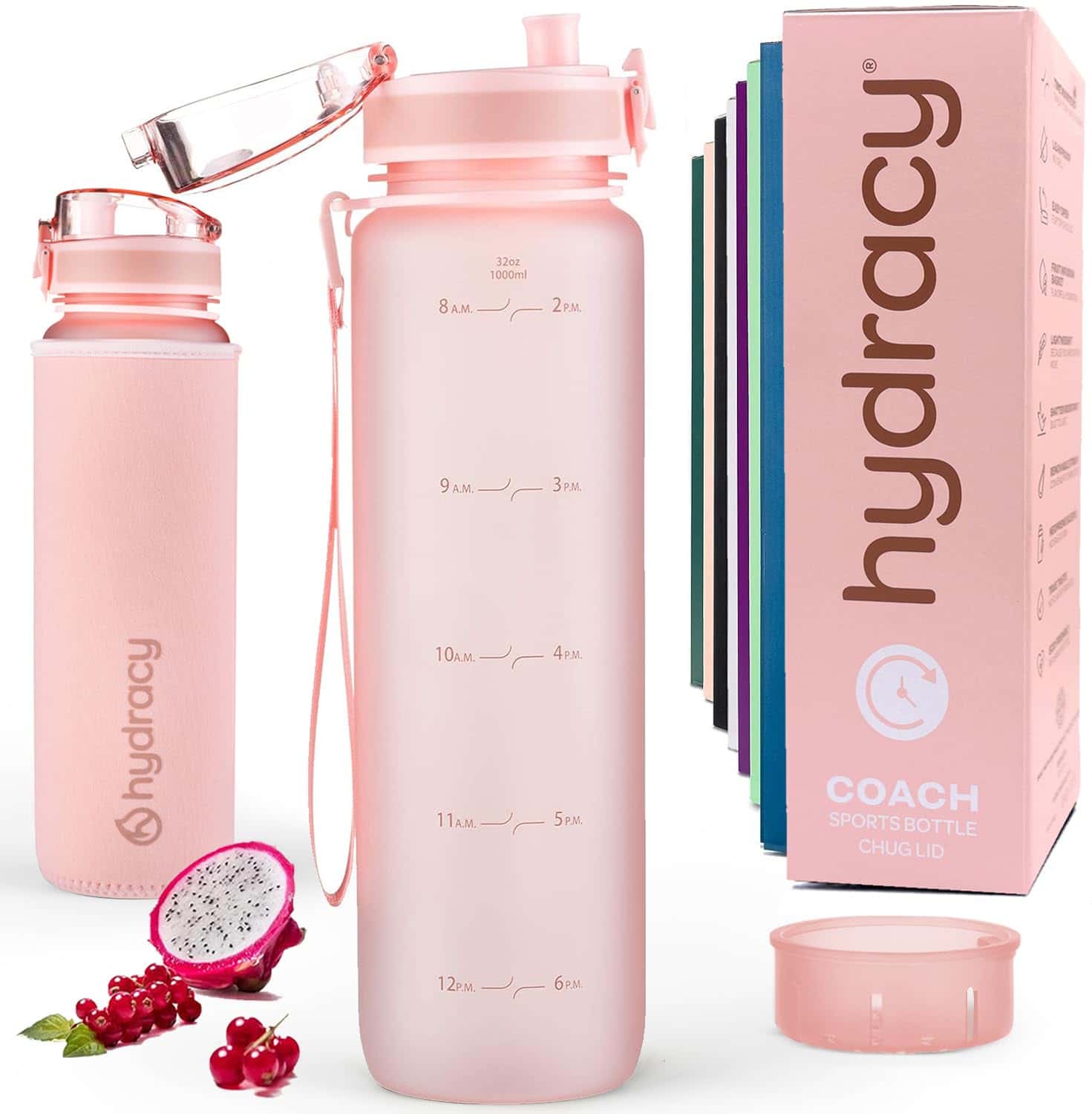 Hydracy Trinkflasche mit Fruchteinsatz - 1L