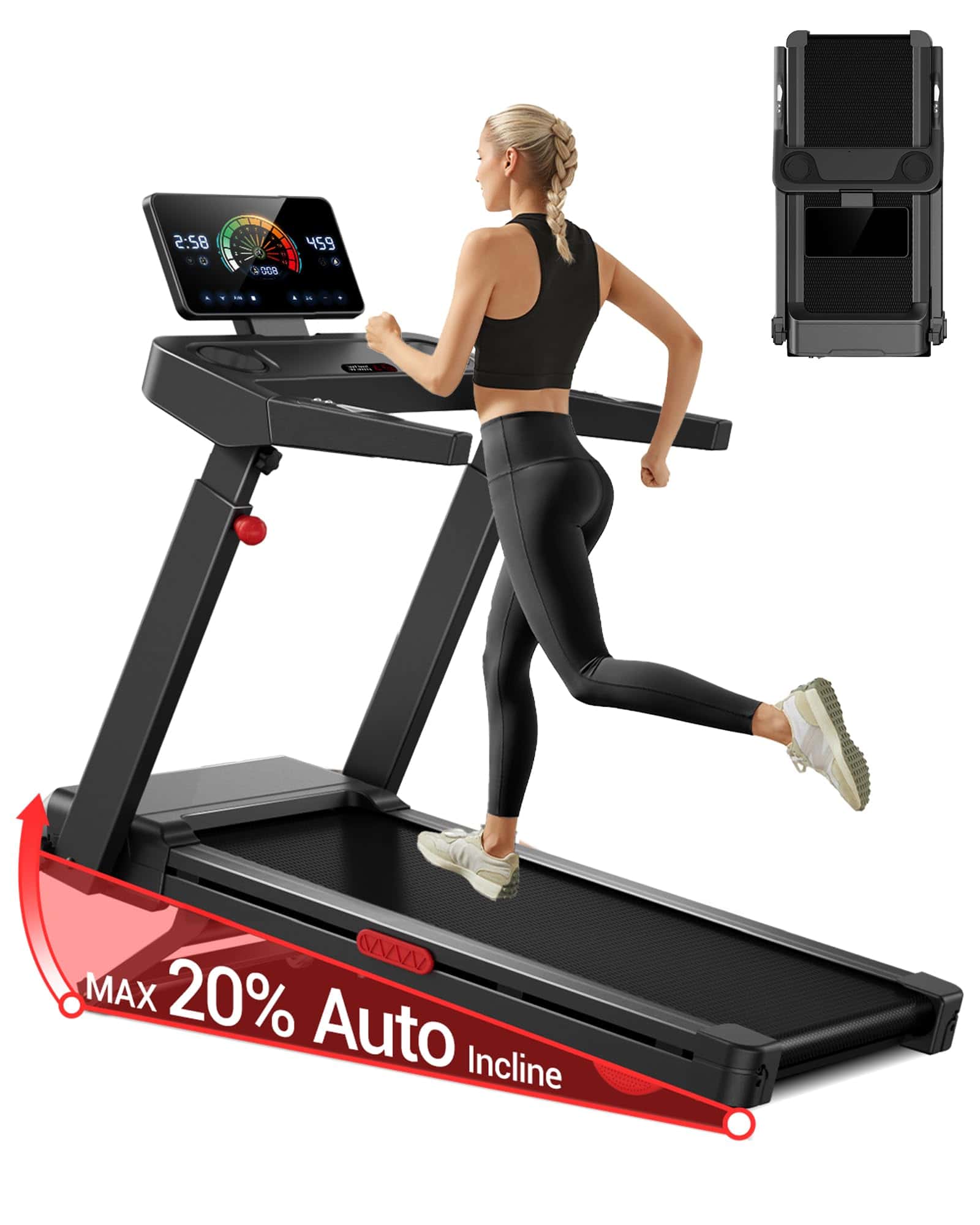 Treadmills for Home with 20% Auto Incline