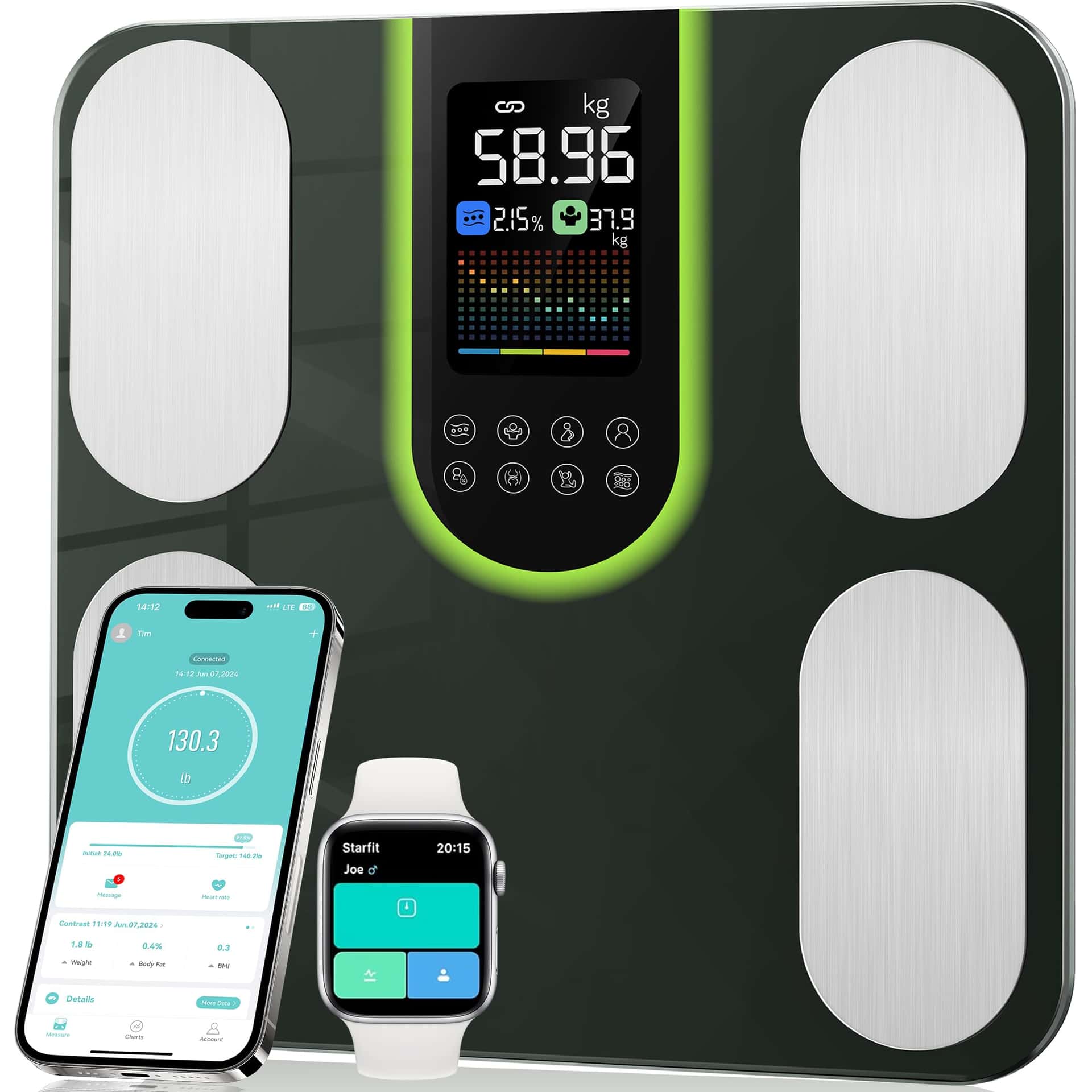 Body Fat Scales,Smart Scales for Body Weight & Fat,20 Body