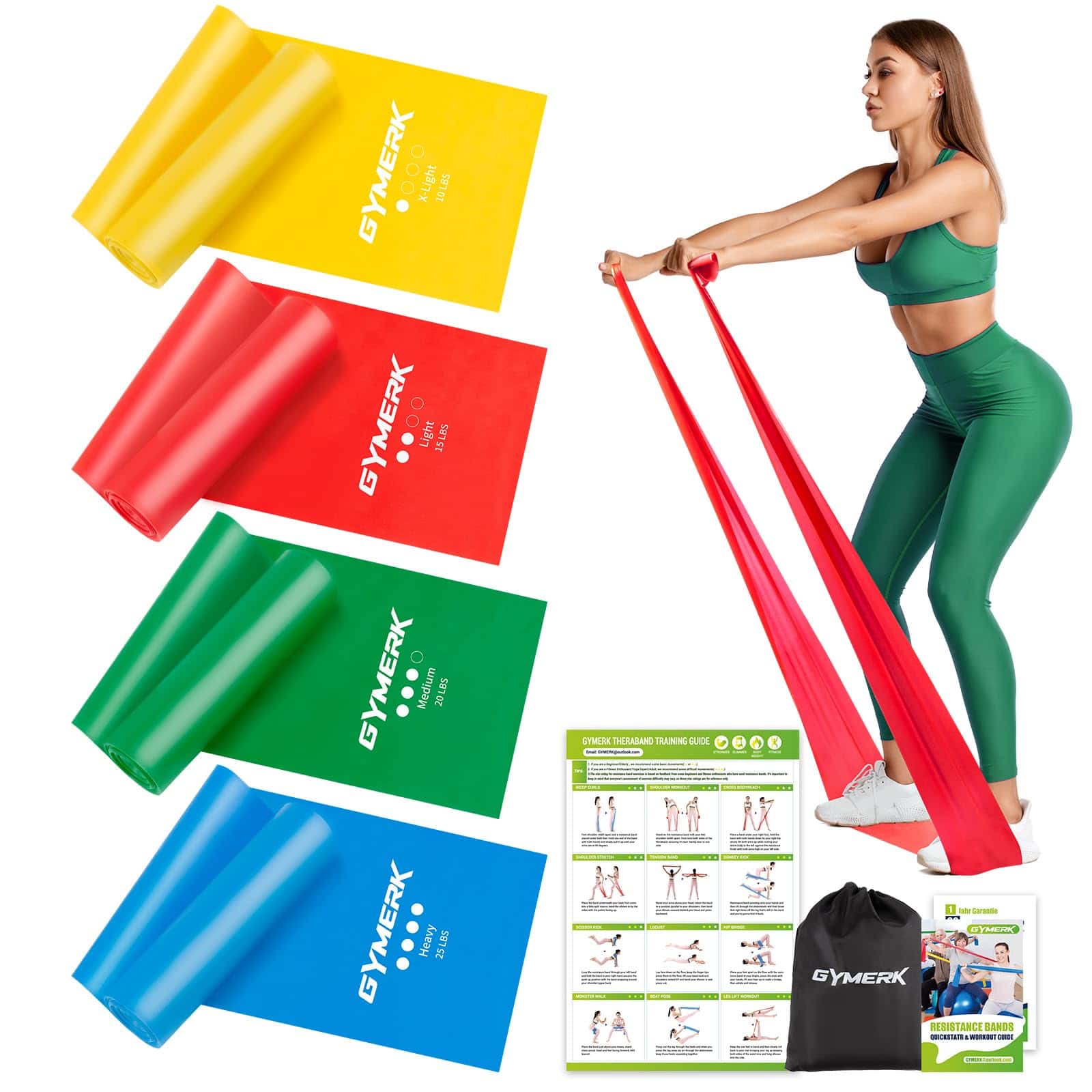 GYMERK Fitnessbänder Set 4er
