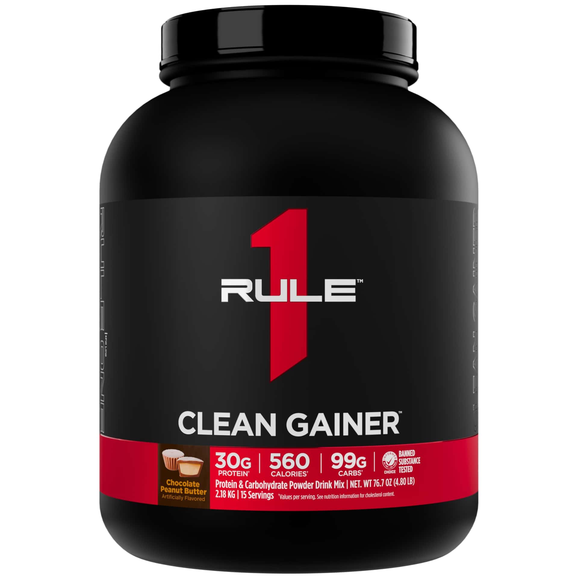 Rule 1 Proteins Clean Gainer - High-Protein Lean Gain Formula with 560 Calories, 30g