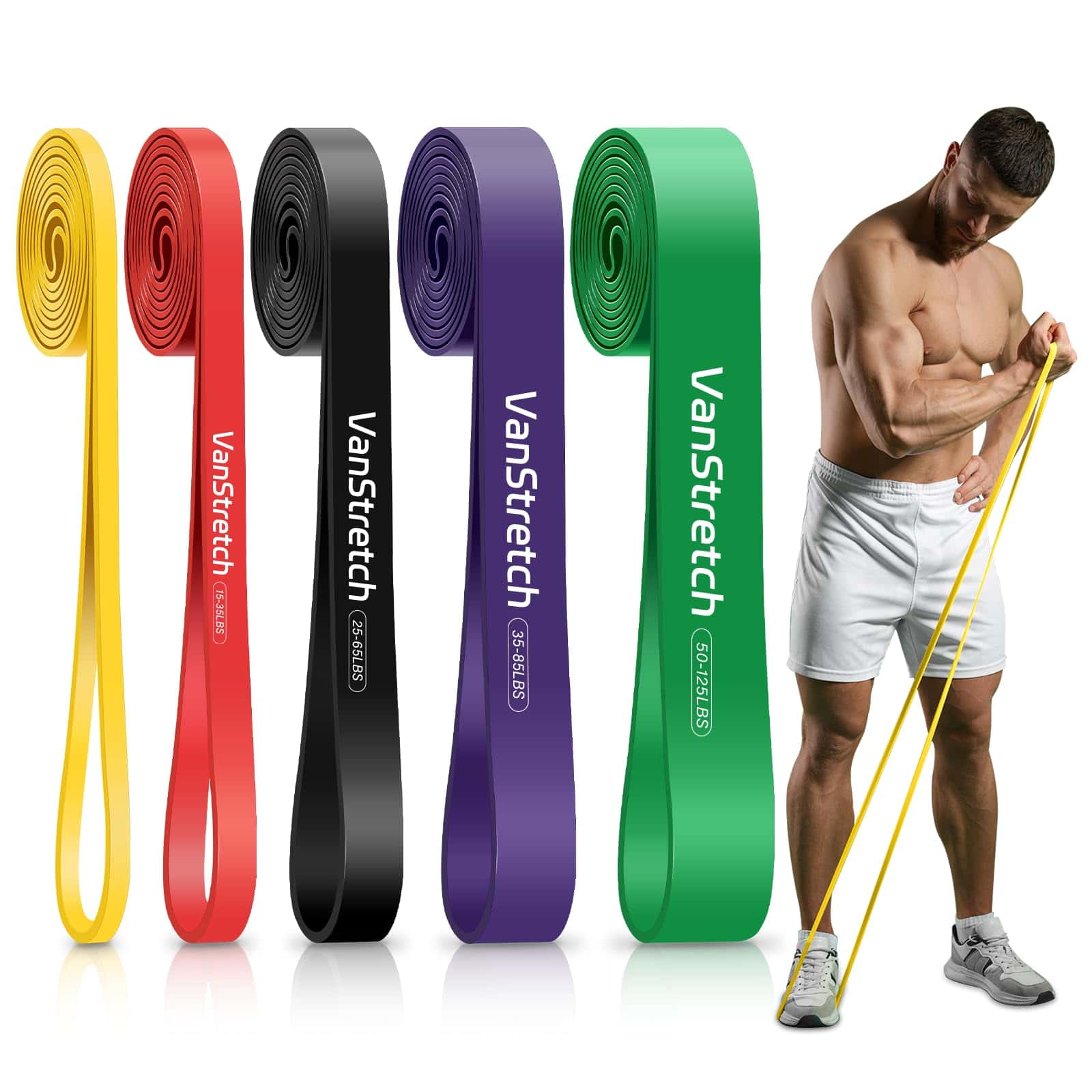 Resistance Bands for Working Out,5-Level Elastic Pull Up