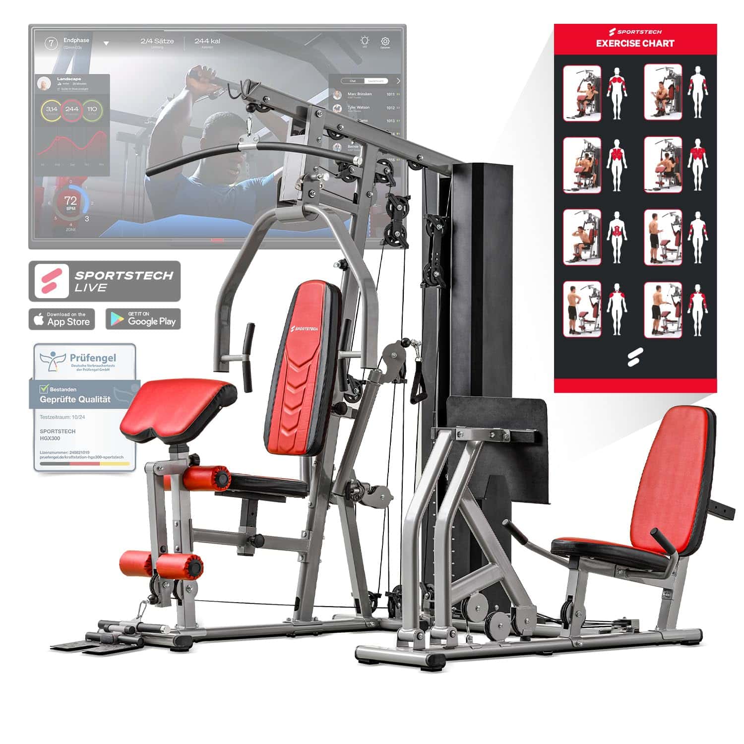 Sportstech Einzigartige Premium Kraftstation