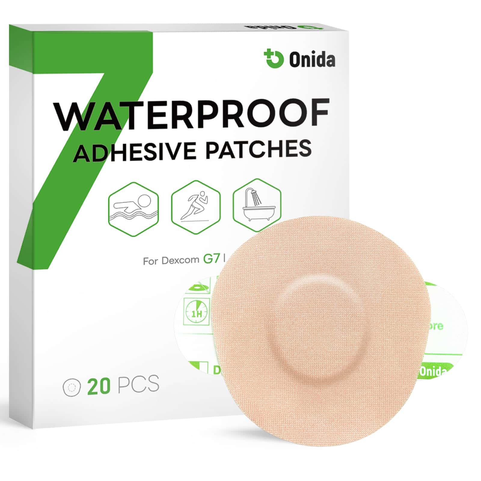 Onida Dexcom G7 Adhesive Patches 20PCS,Waterproof Over