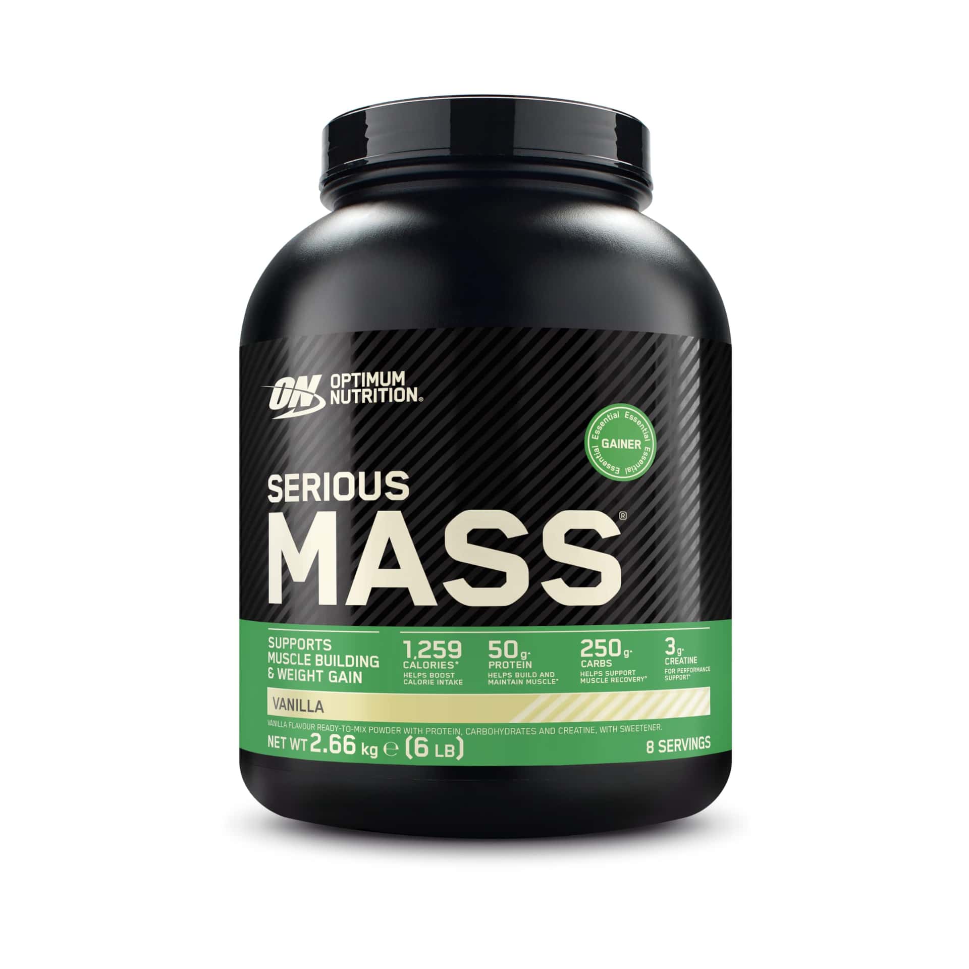 Optimum Nutrition Serious Mass 2025 Weight Gainer Pulver, Geschmack Vanille, 2.66kg