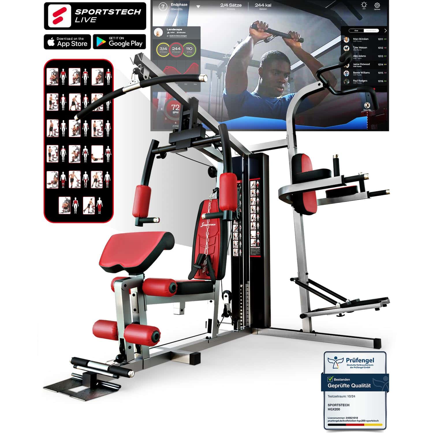 Kraftstation HGX150/HGX200, bis zu 80kg