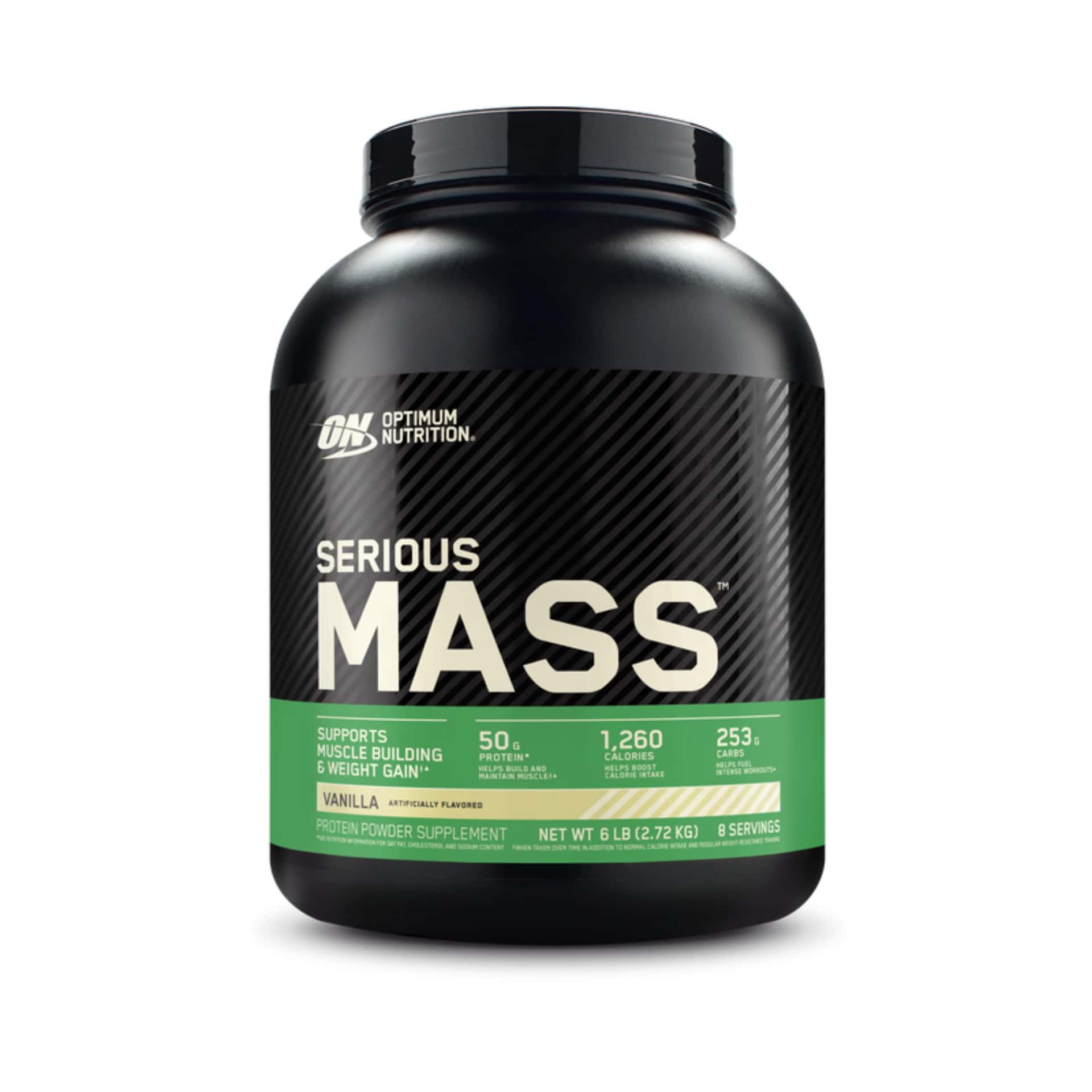Optimum Nutrition Serious Mass Weight Gainer Pulver, Geschmack Vanille, 2.73kg