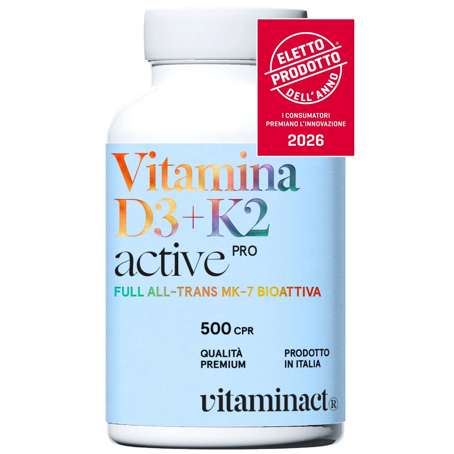 Vitamina D3 K2 (Dura 1 anno e 4 mesi) 500 Microcompresse
