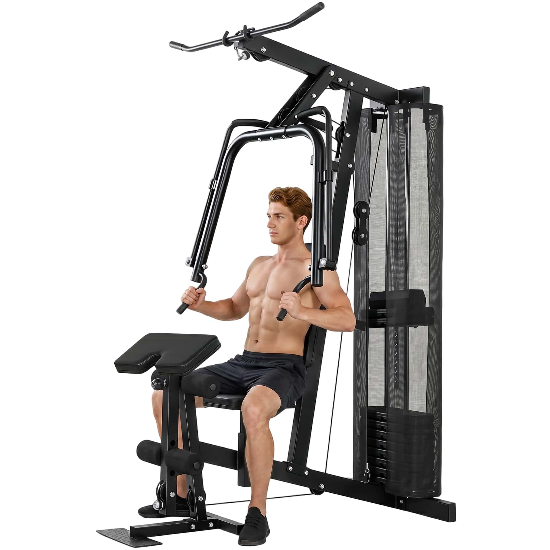 SPORTNOW Multi Gym, All in One Home Gym Machine with Adjustable Seat and Back, 45kg