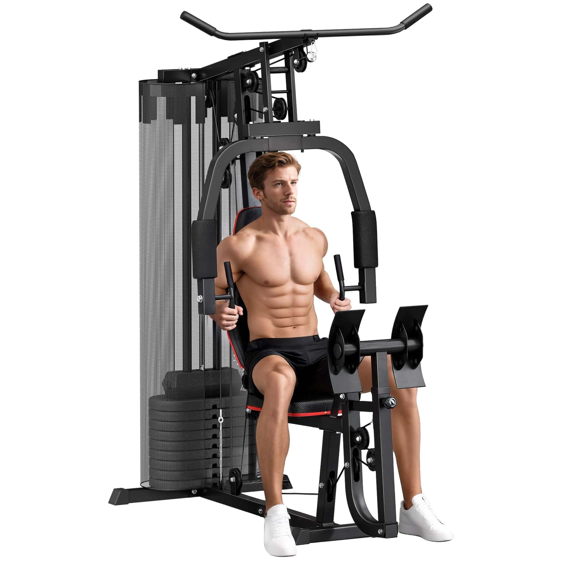 SPORTNOW Compact Home Gym System with 45kg