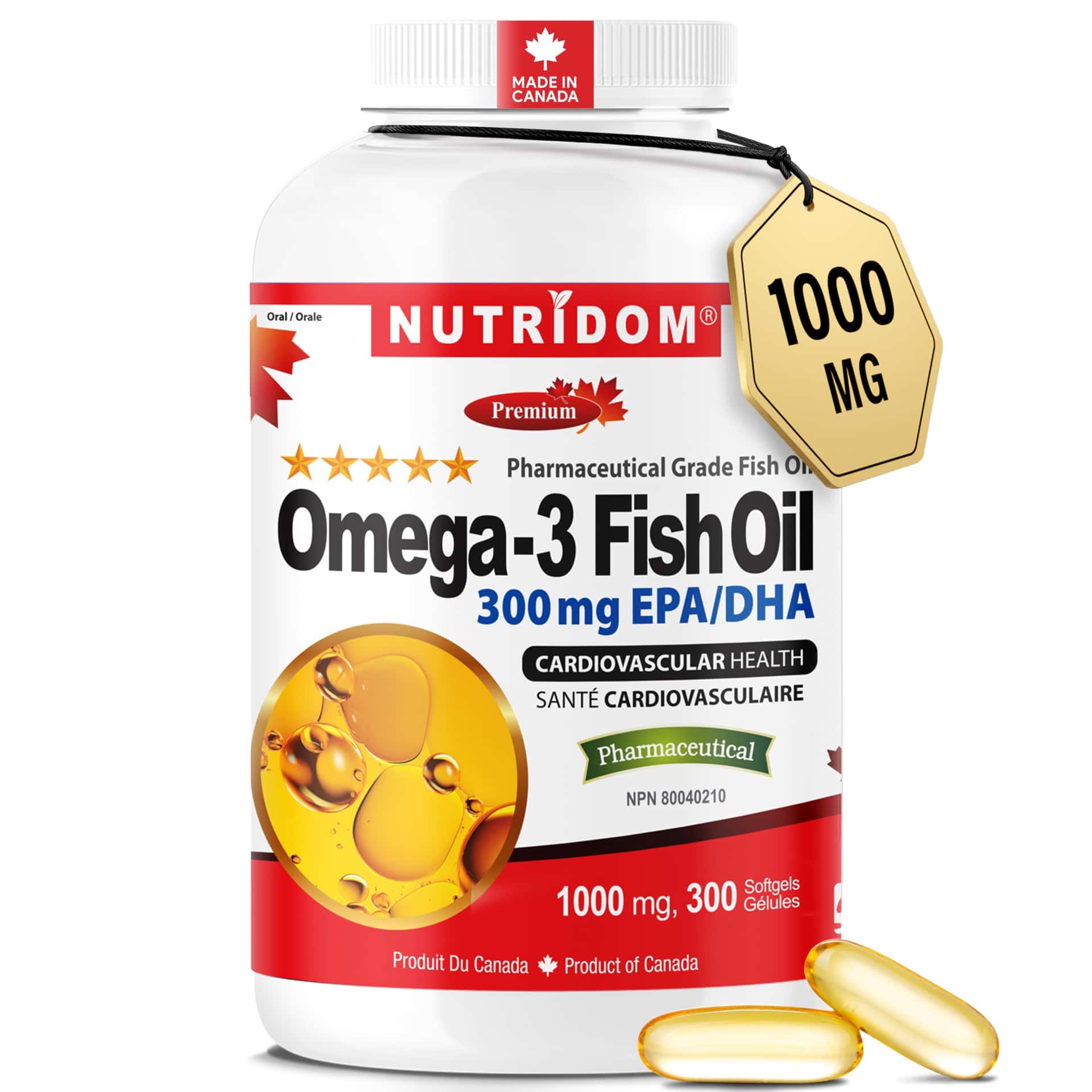Nutridom Omega-3 Fish Oil 1000mg