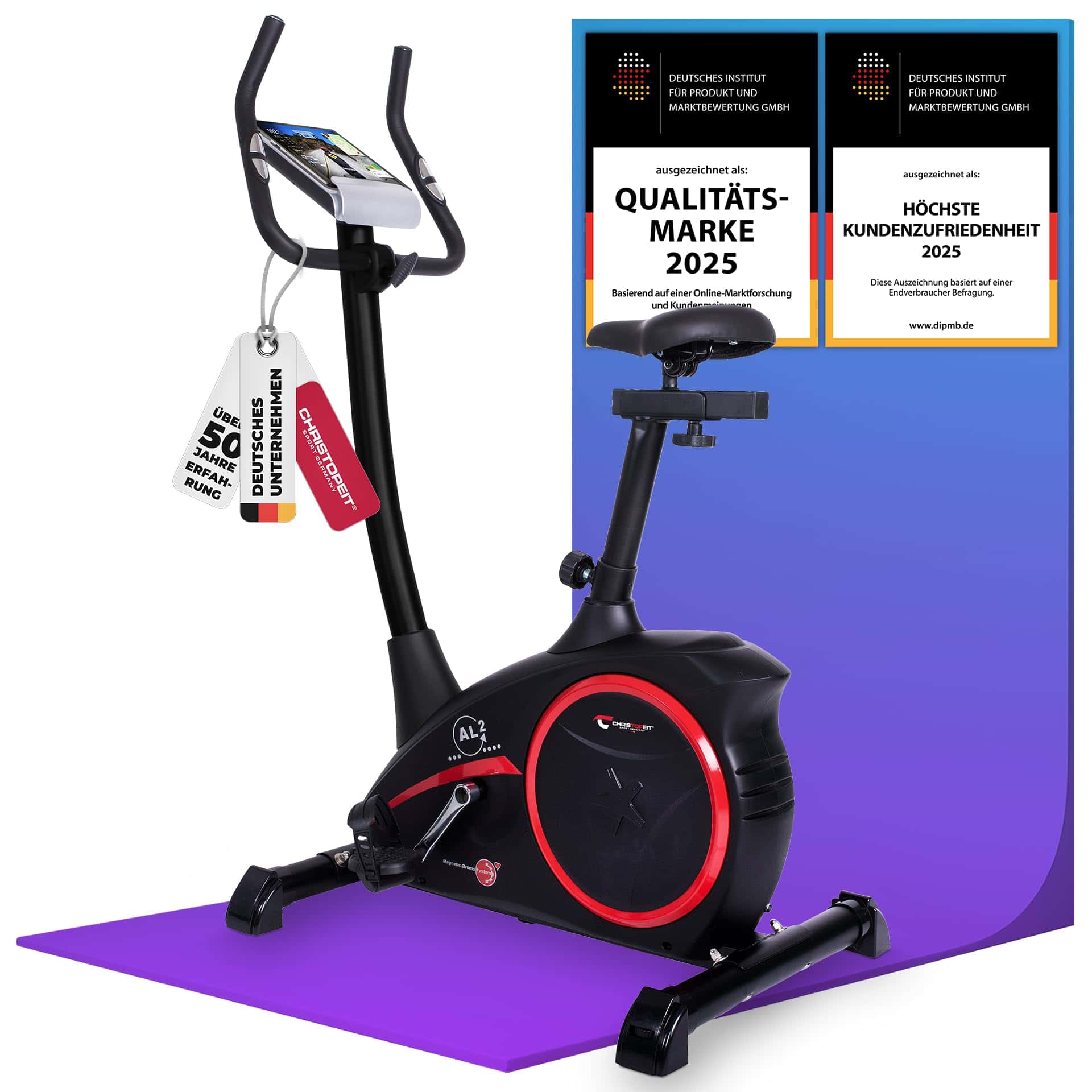 Christopeit Heimtrainer Fahrrad Ergometer AL 2 S Digital, bis 150kg