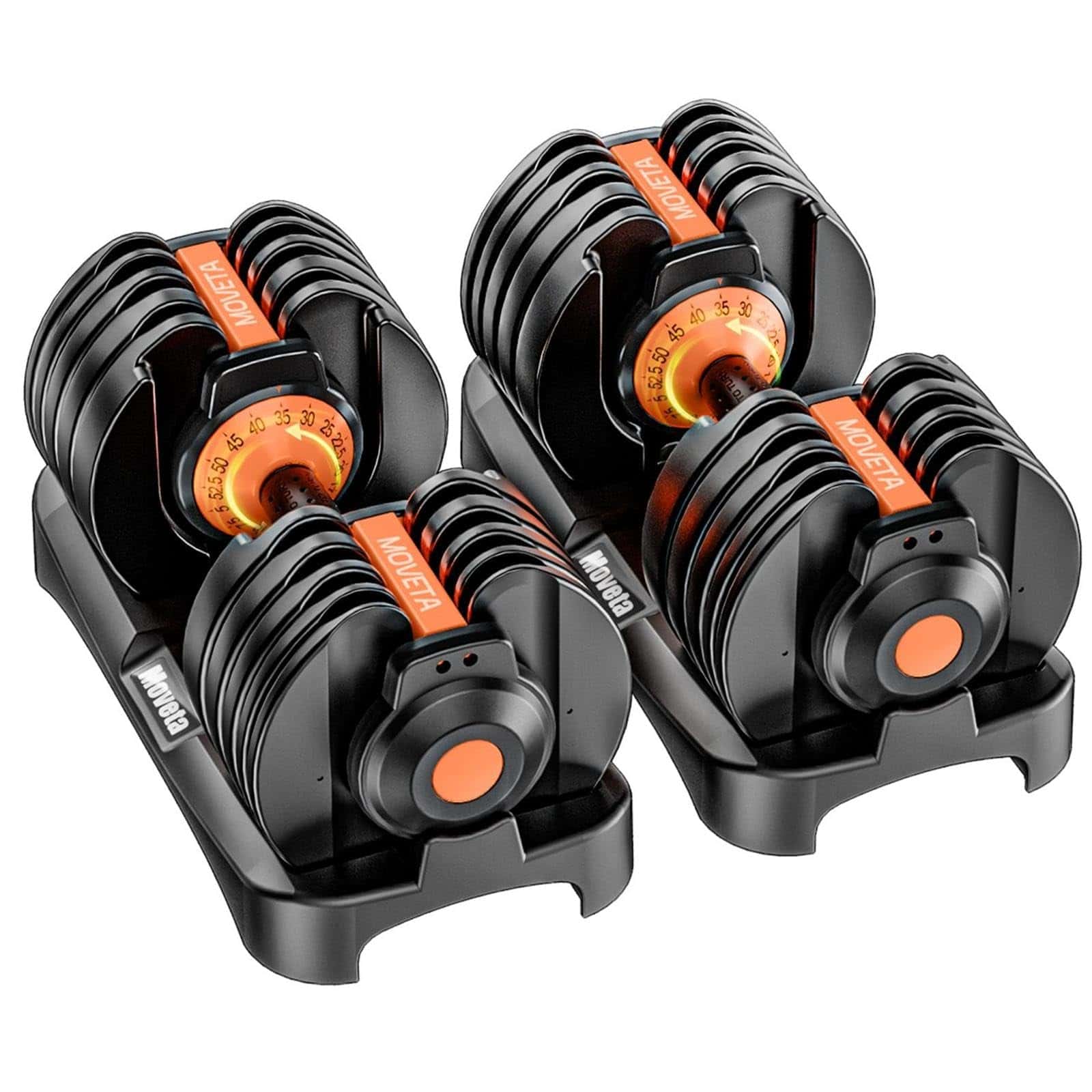 Moveta Adjustable Dumbbells Set of 2，Free Weights Dumbbells